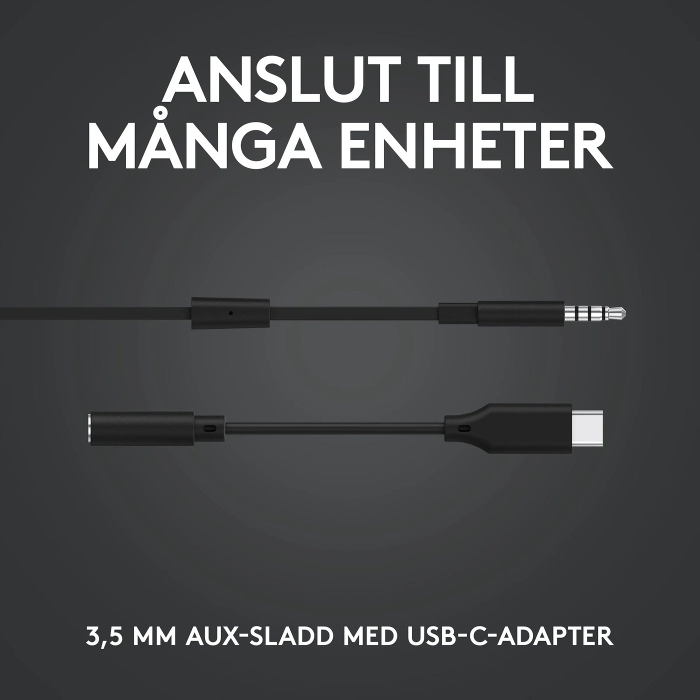 Logitech G 333 In-ear gaminghörlurar Svart