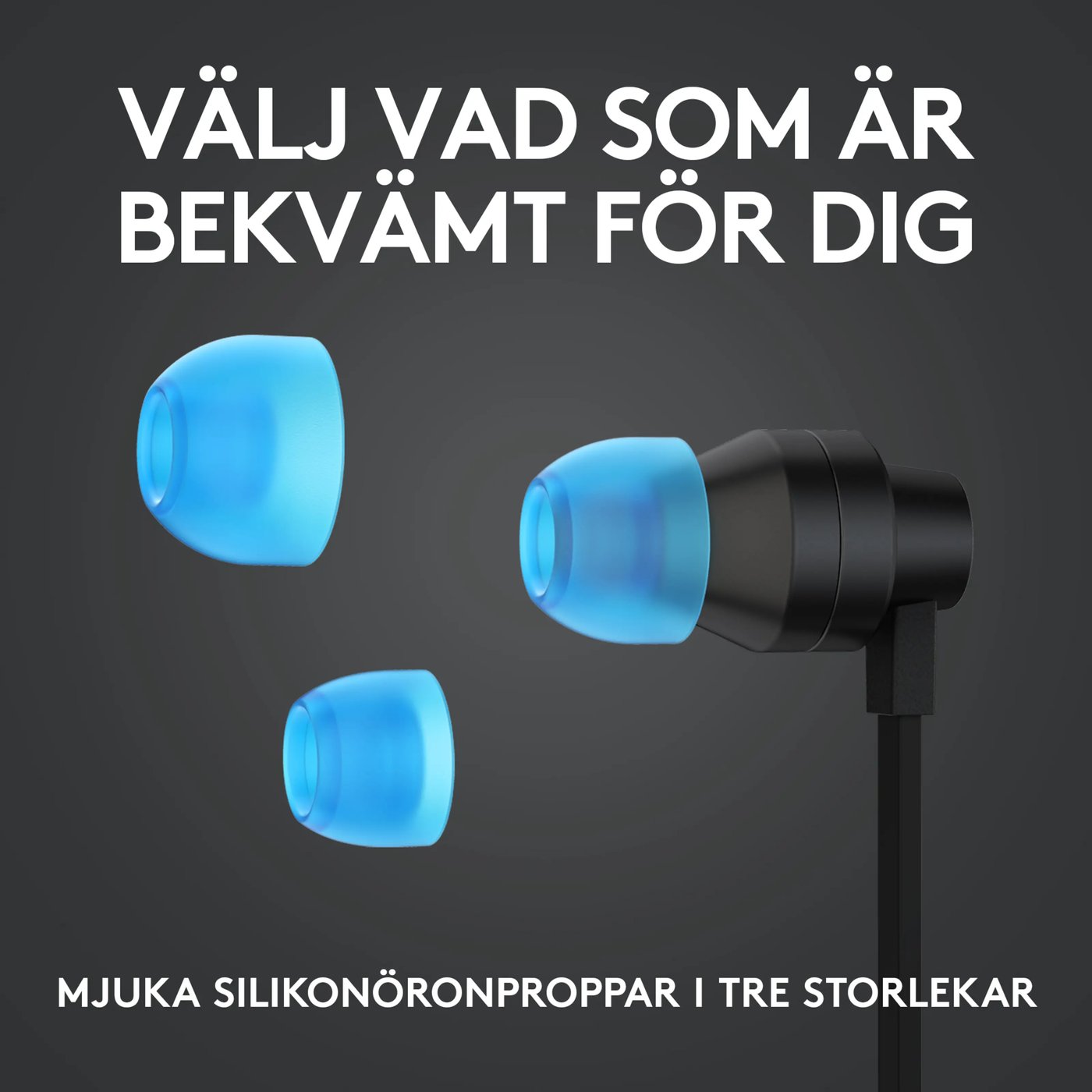 Logitech G 333 In-ear gaminghörlurar Svart