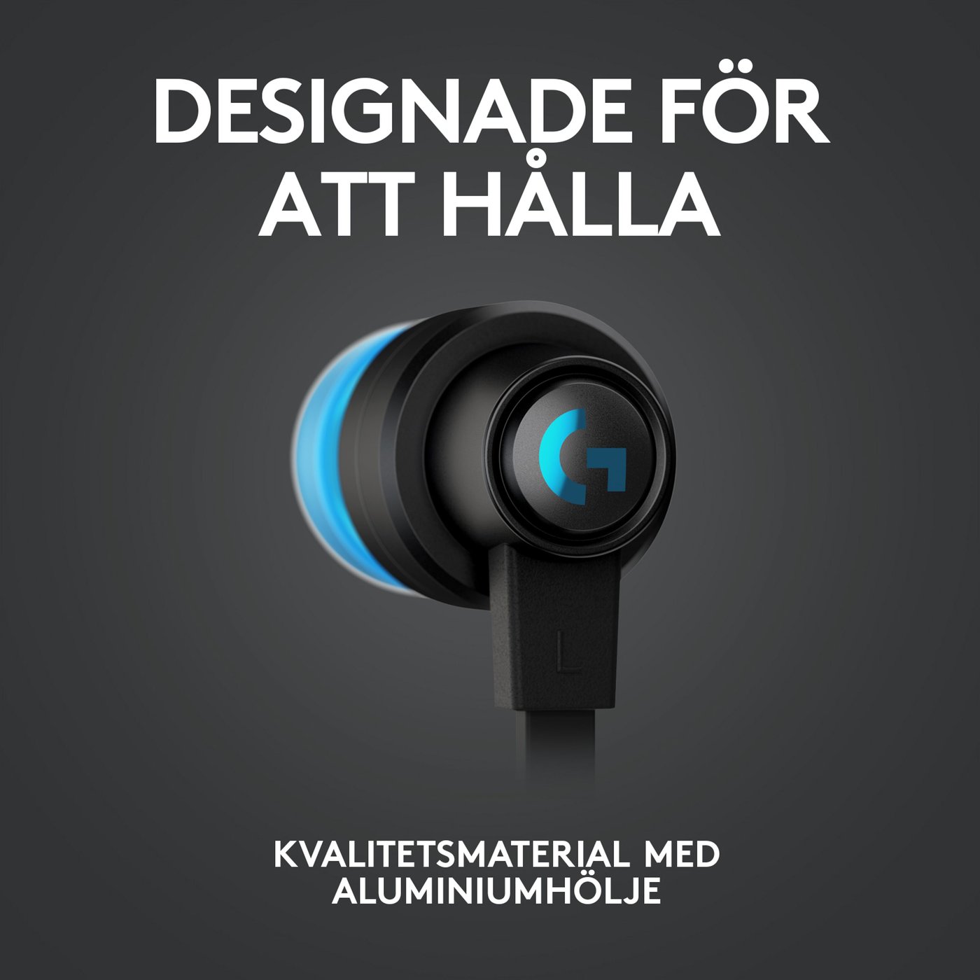 Logitech G 333 In-ear gaminghörlurar Svart