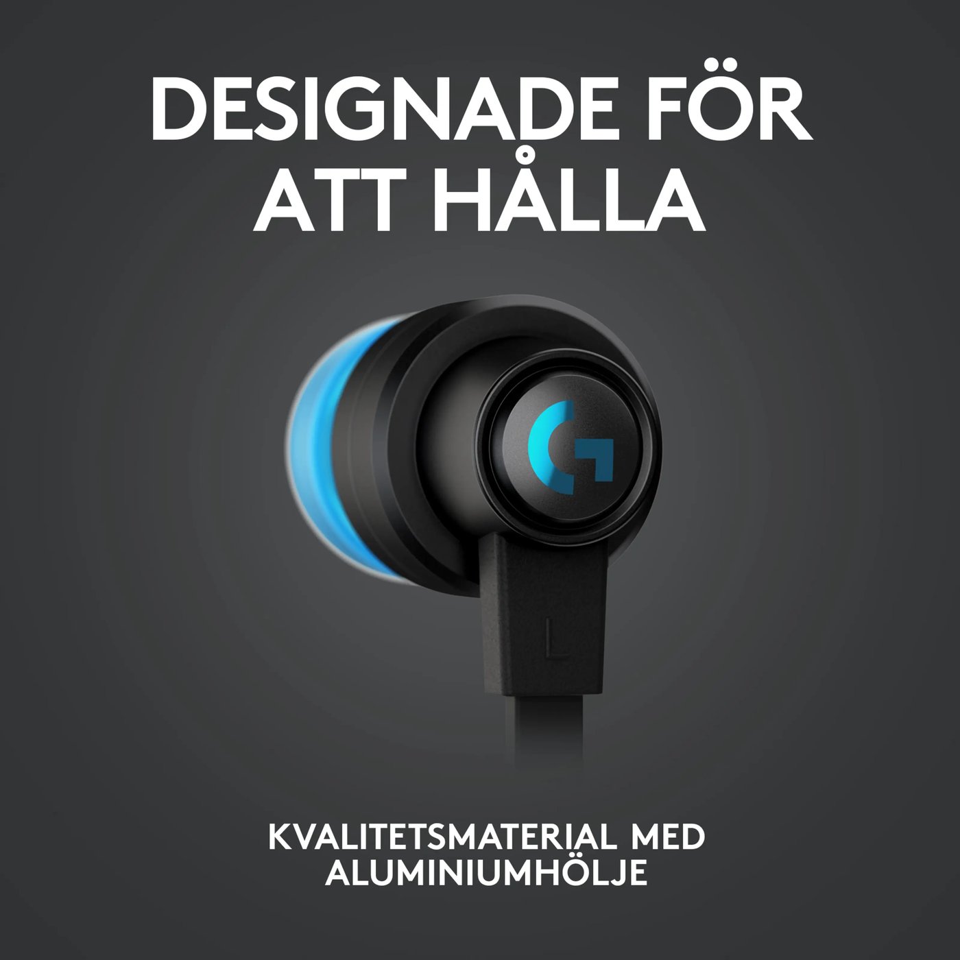 Logitech G 333 In-ear gaminghörlurar Svart