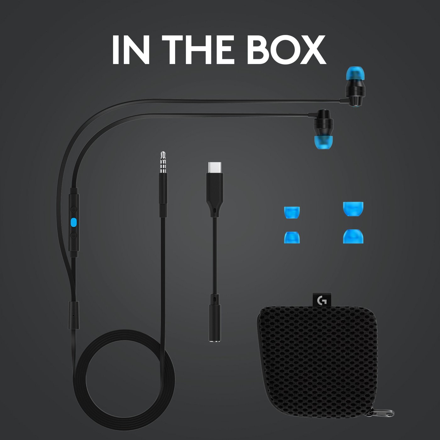 Logitech G 333 In-ear-gaminghodetelefoner Svart