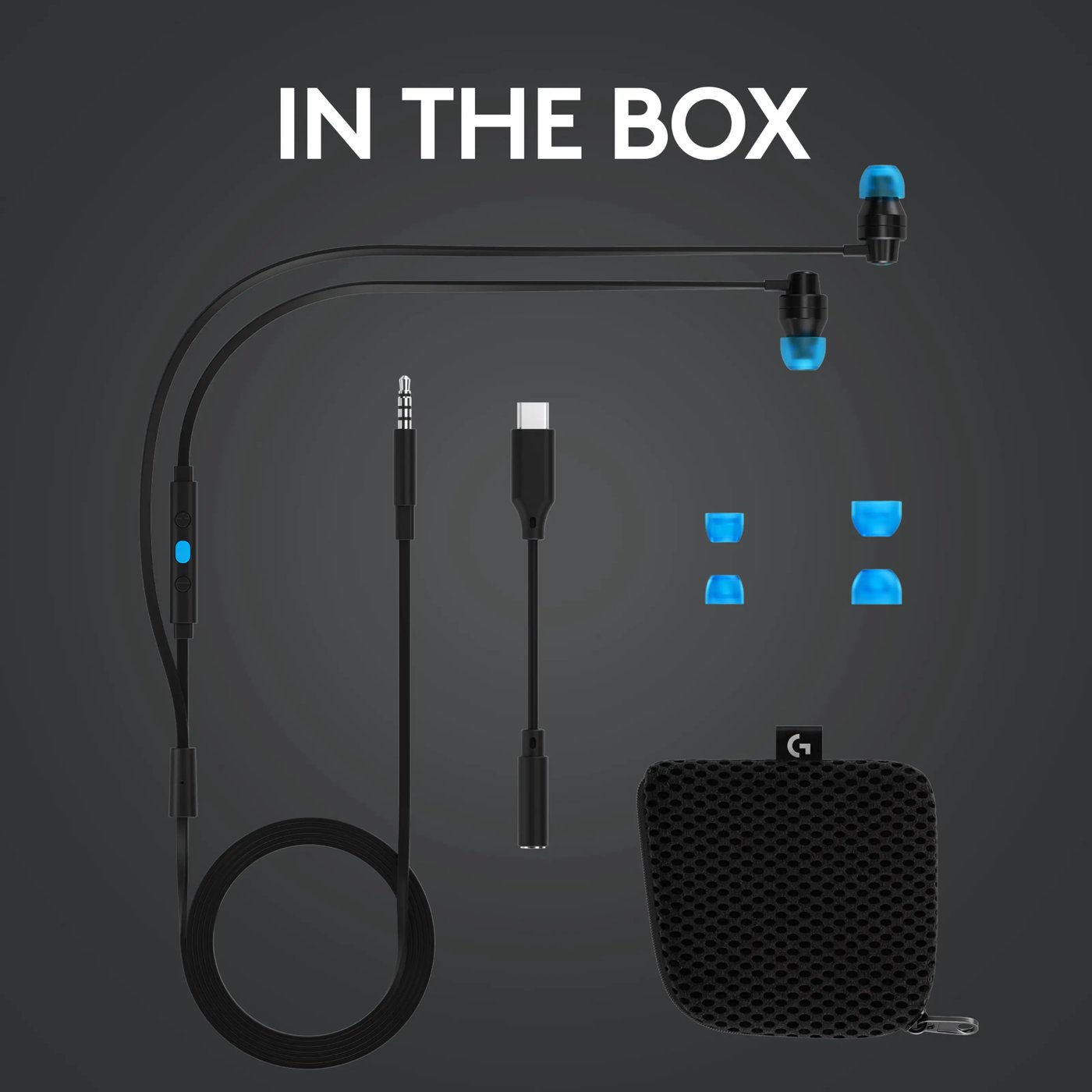 Logitech G 333 In-ear-gaminghodetelefoner Svart