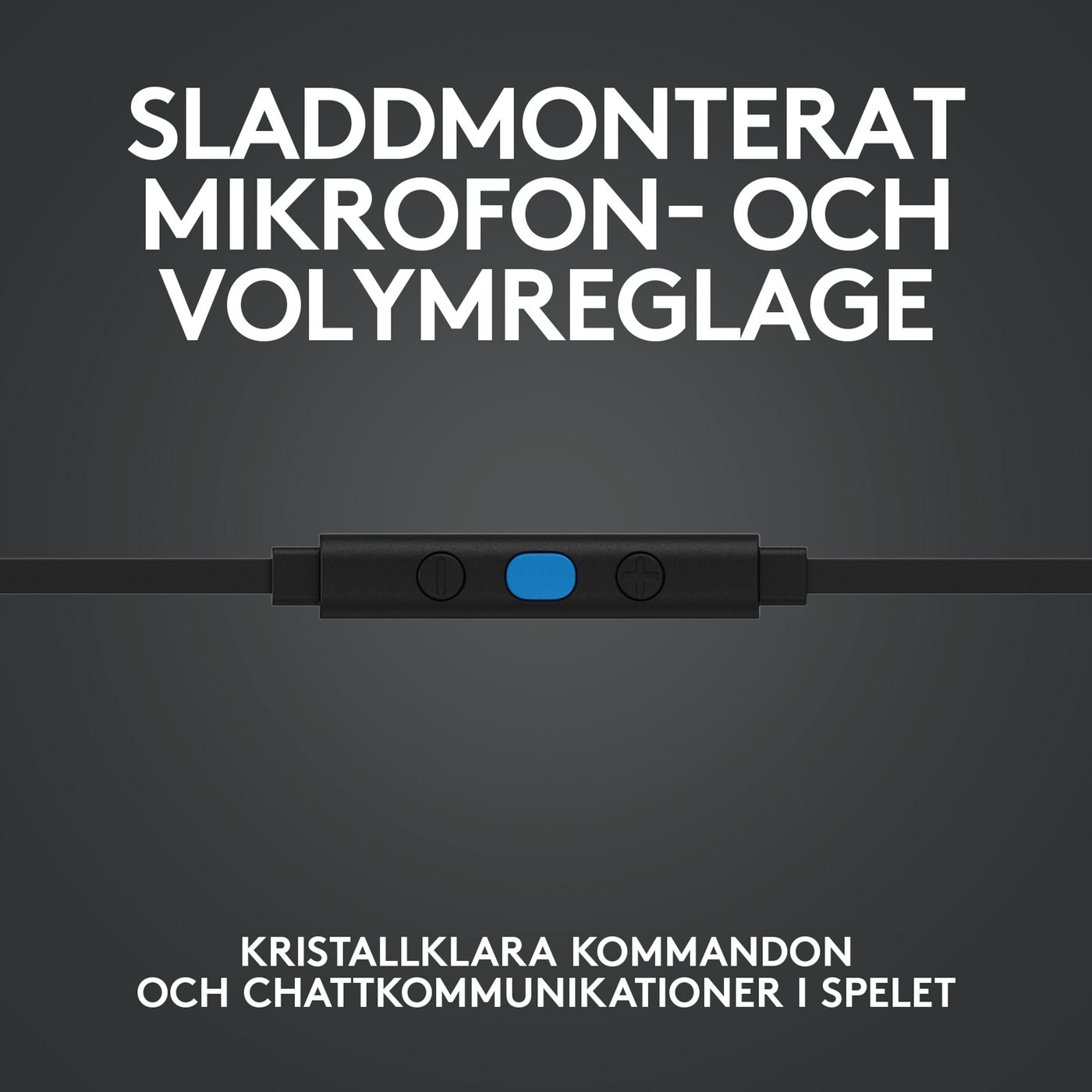 Logitech G 333 In-ear gaminghörlurar Svart