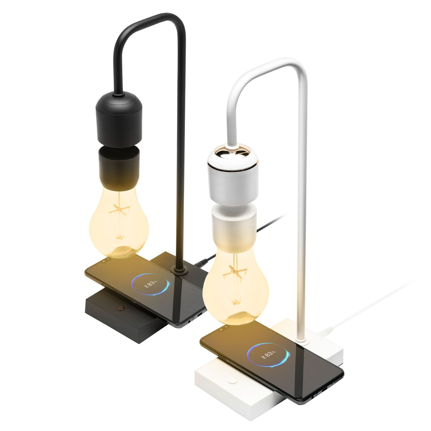 Cleverio Leviterande bordslampa Vit