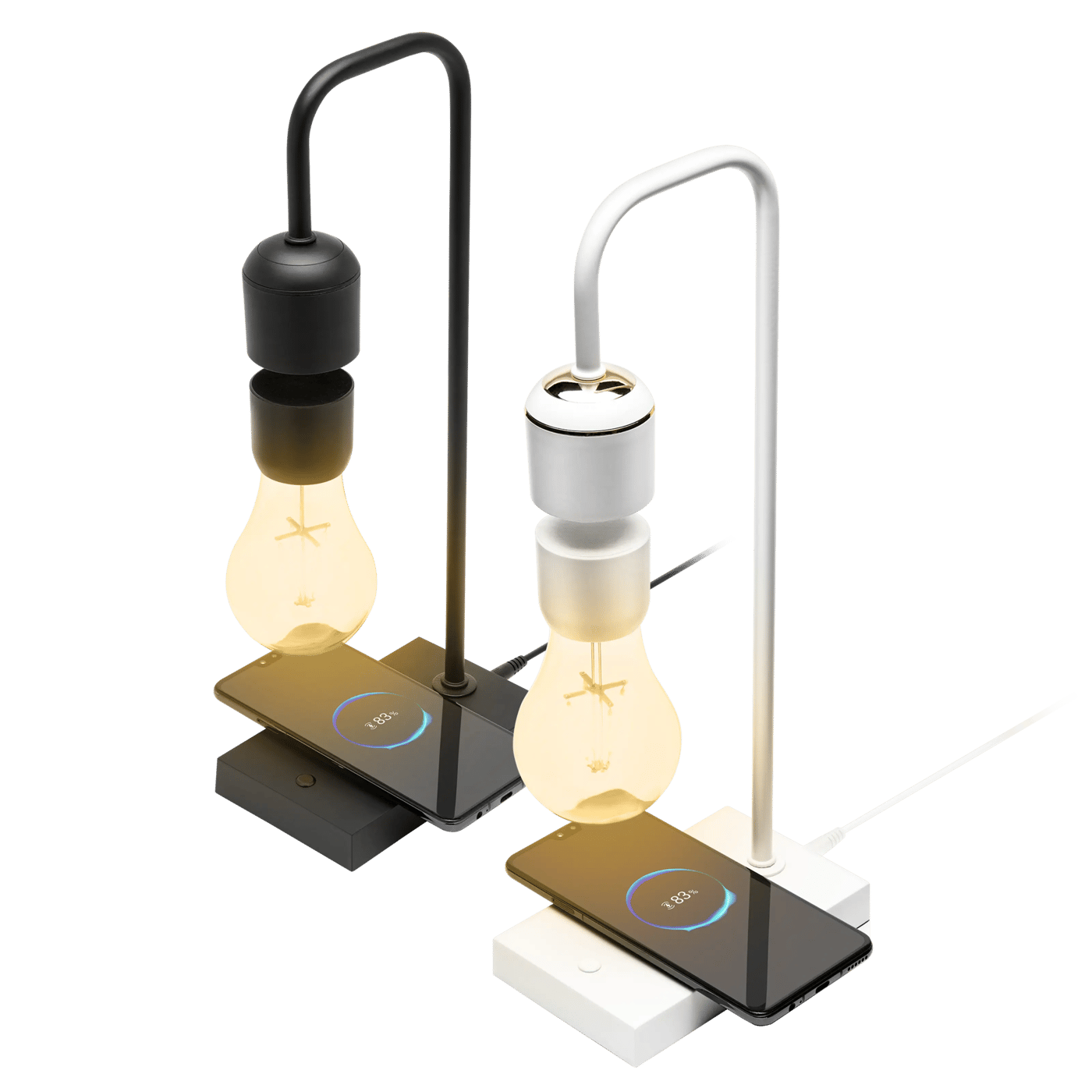 Cleverio Leviterande bordslampa Vit