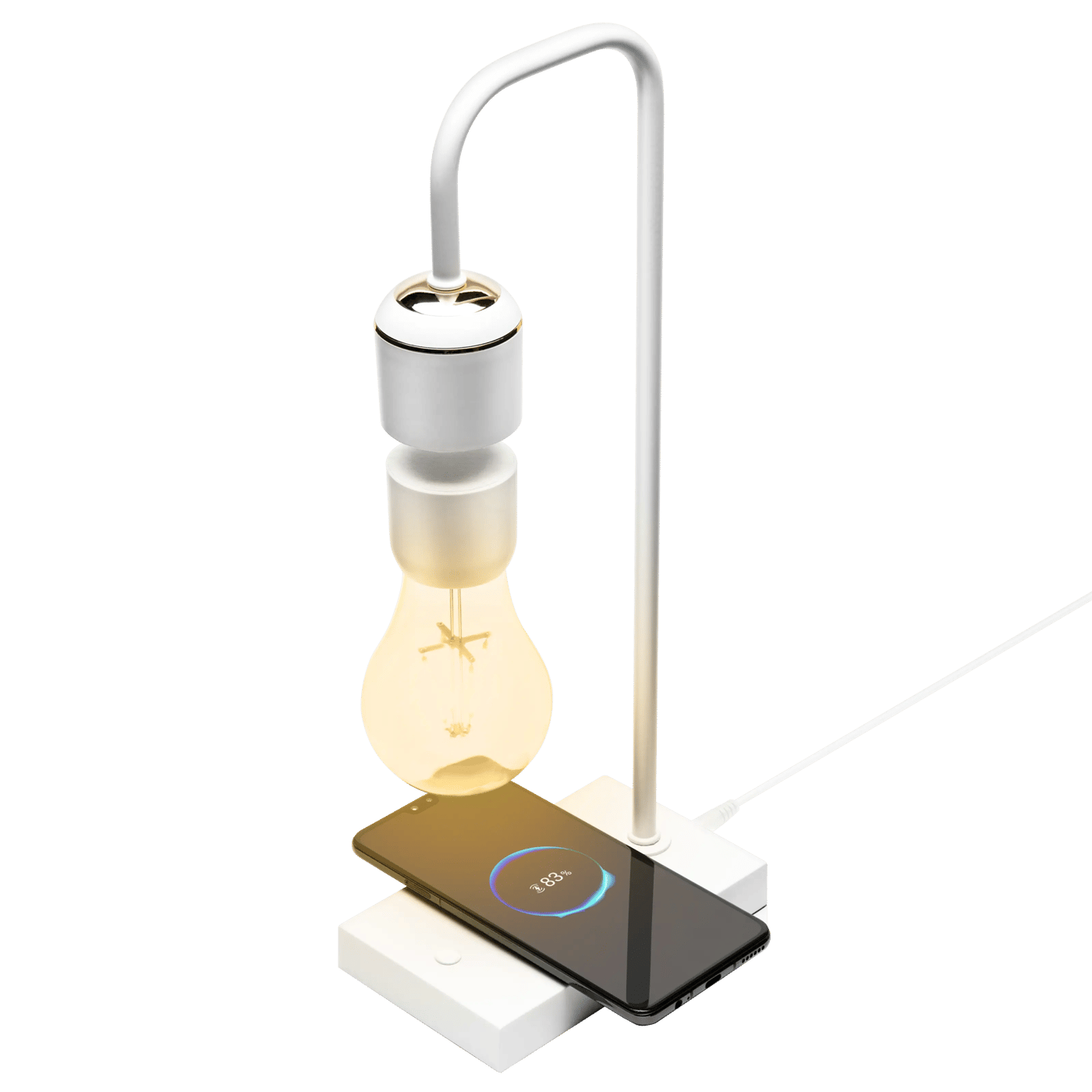 Cleverio Leviterande bordslampa Vit