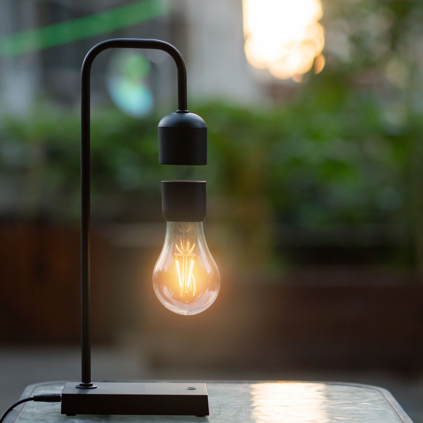 Cleverio Leviterande bordslampa Svart