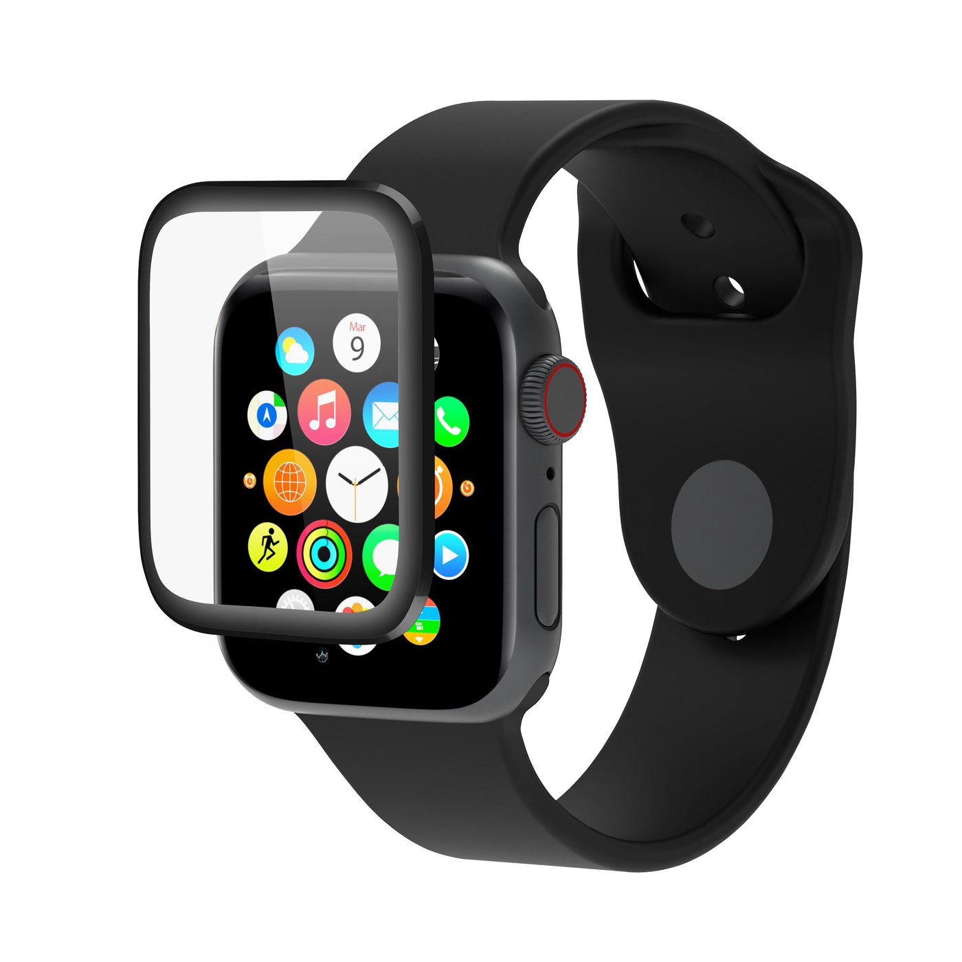 Linocell Elite Extreme Curved Skjermbeskytter for Apple Watch Series 5, 6 og SE 44 mm