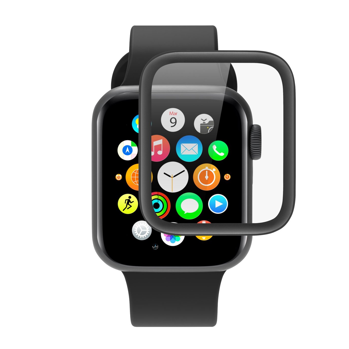 Linocell Elite Extreme Curved Skjermbeskytter for Apple Watch Series 5, 6 og SE 44 mm