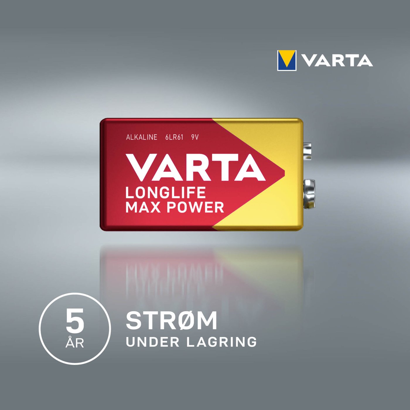 Varta Longlife Power Alkaliskt 9 V-batteri 1-pk.
