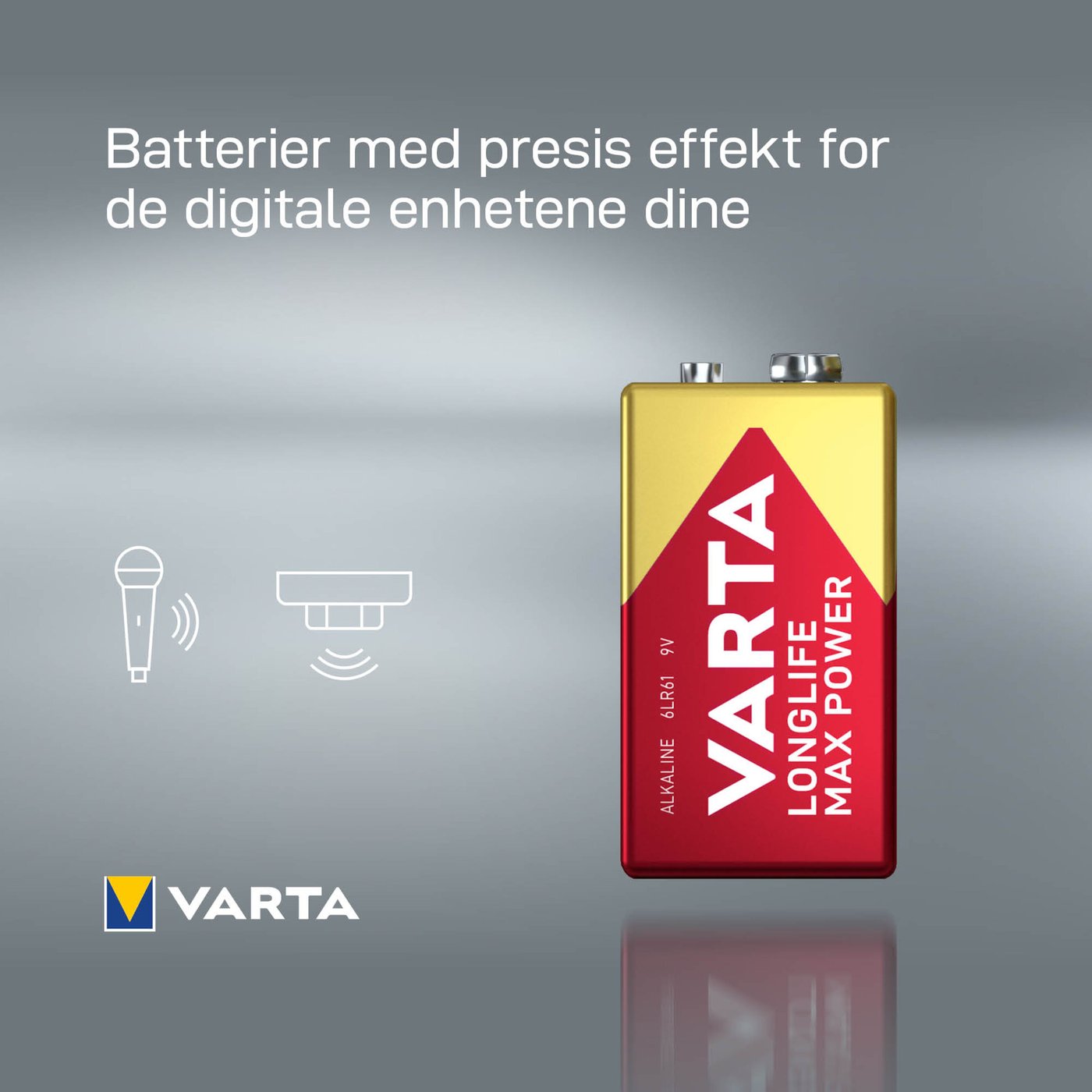 Varta Longlife Power Alkaliskt 9 V-batteri 1-pk.