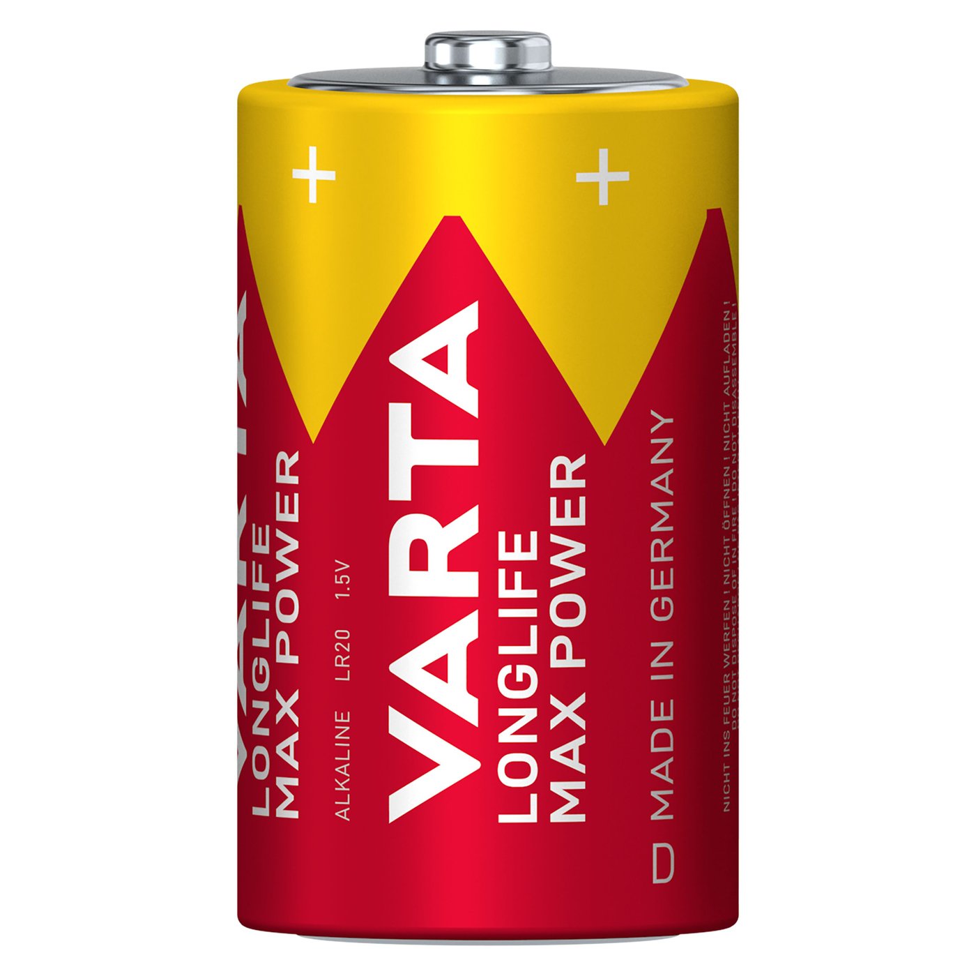 Varta Longlife Max Power D-batterier 2-pk.