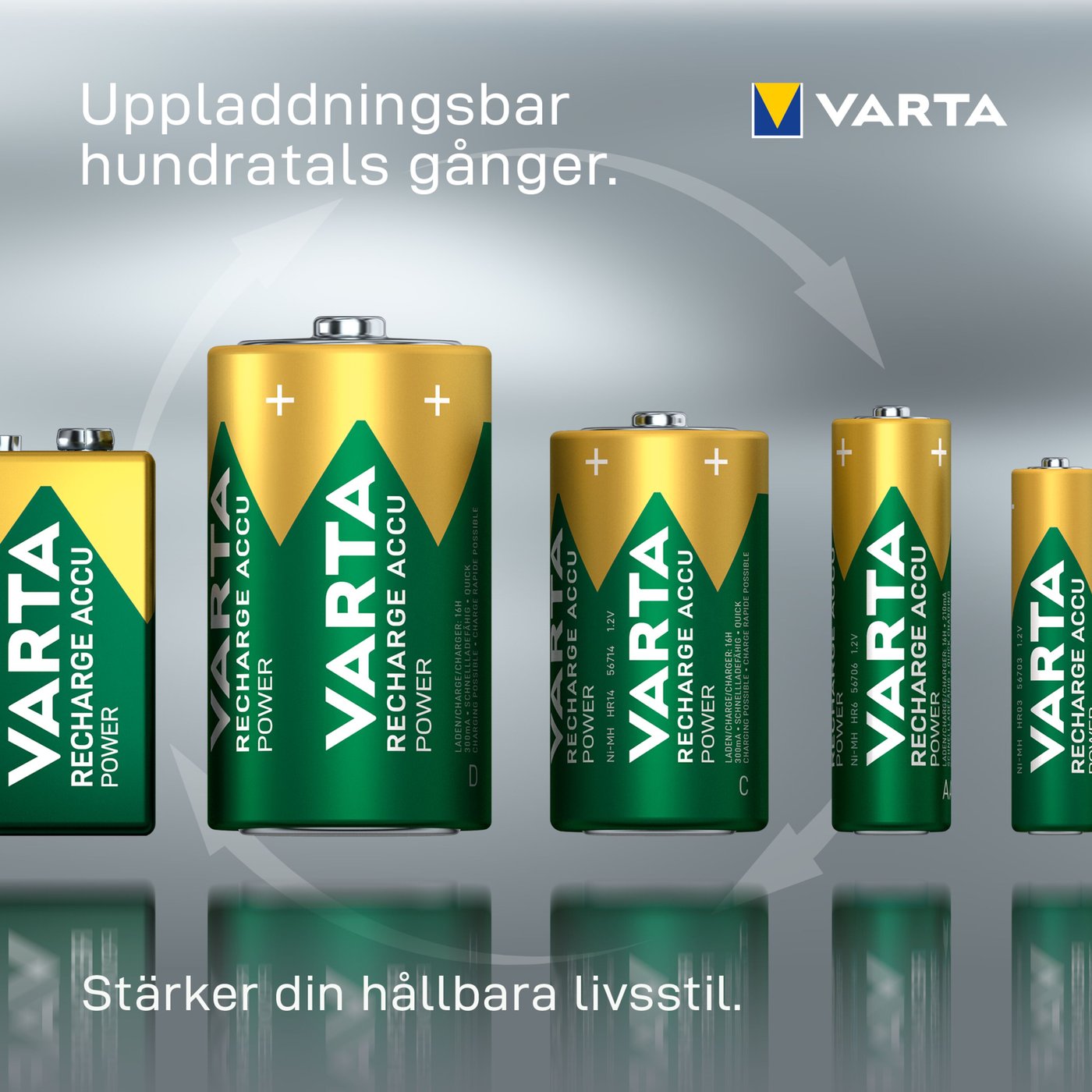 Varta Laddningsbara AAA-batterier 1000 mAh 4-pack