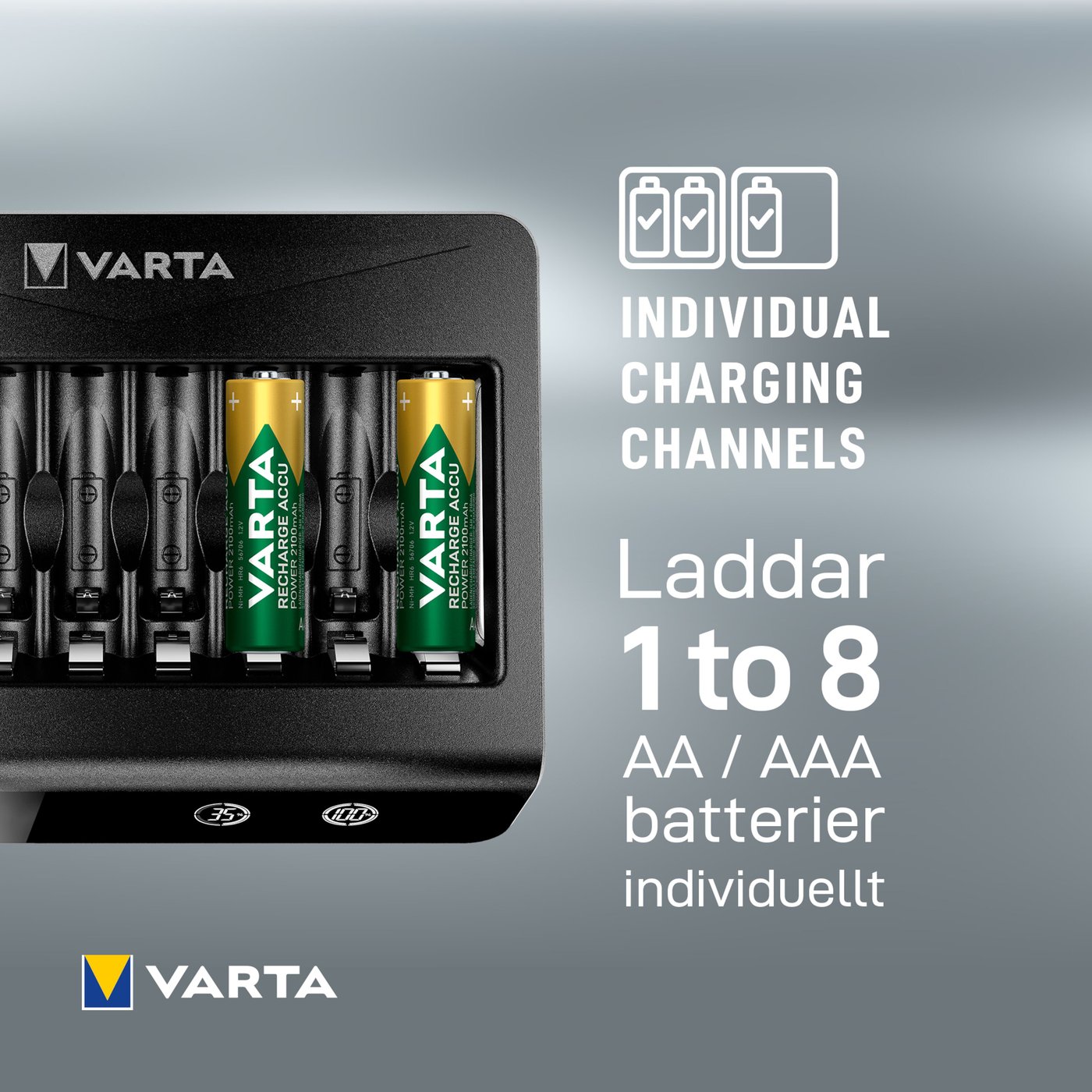 Varta LCD Multi Charger+ Batteriladdare