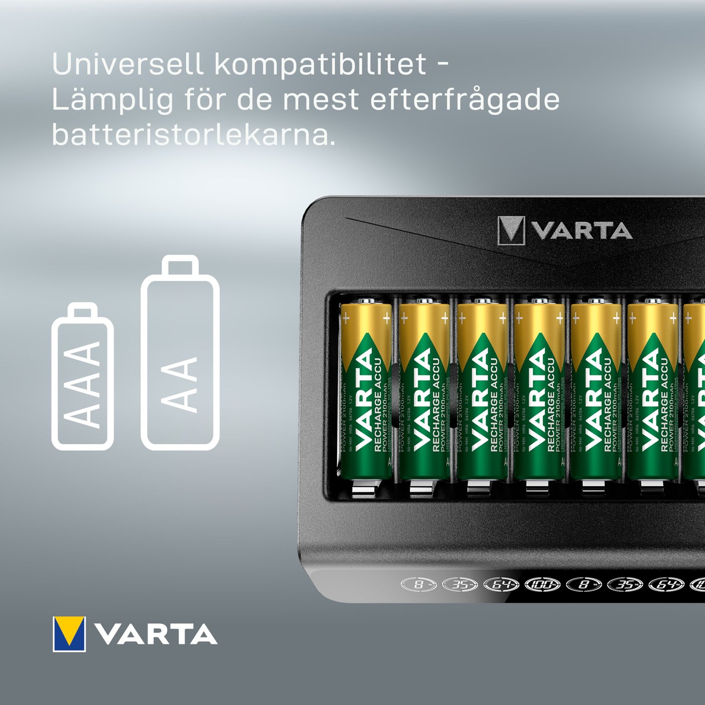 Varta LCD Multi Charger+ Batteriladdare