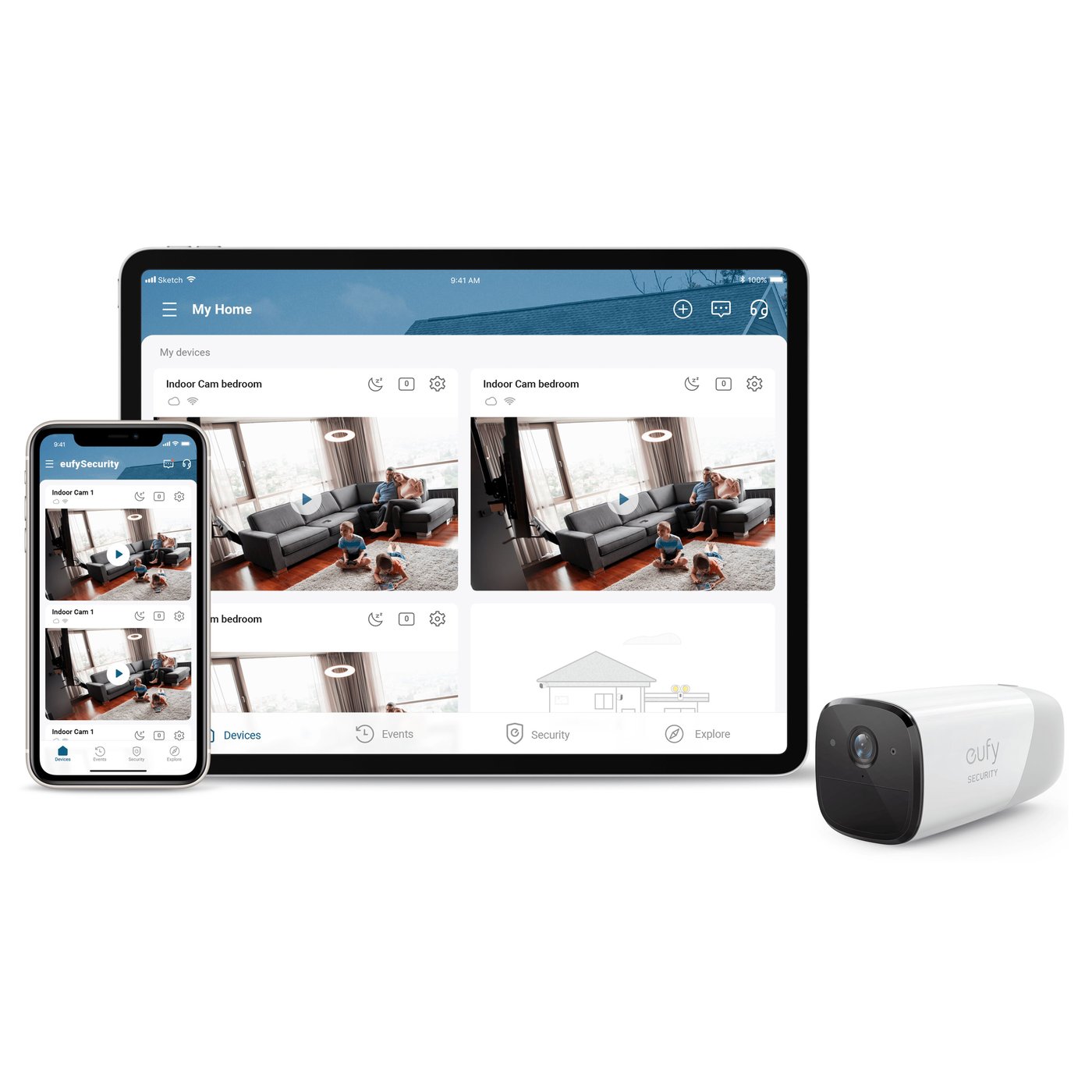 Eufy EufyCam 2 Pro Kit Övervakningssystem 3 kameror