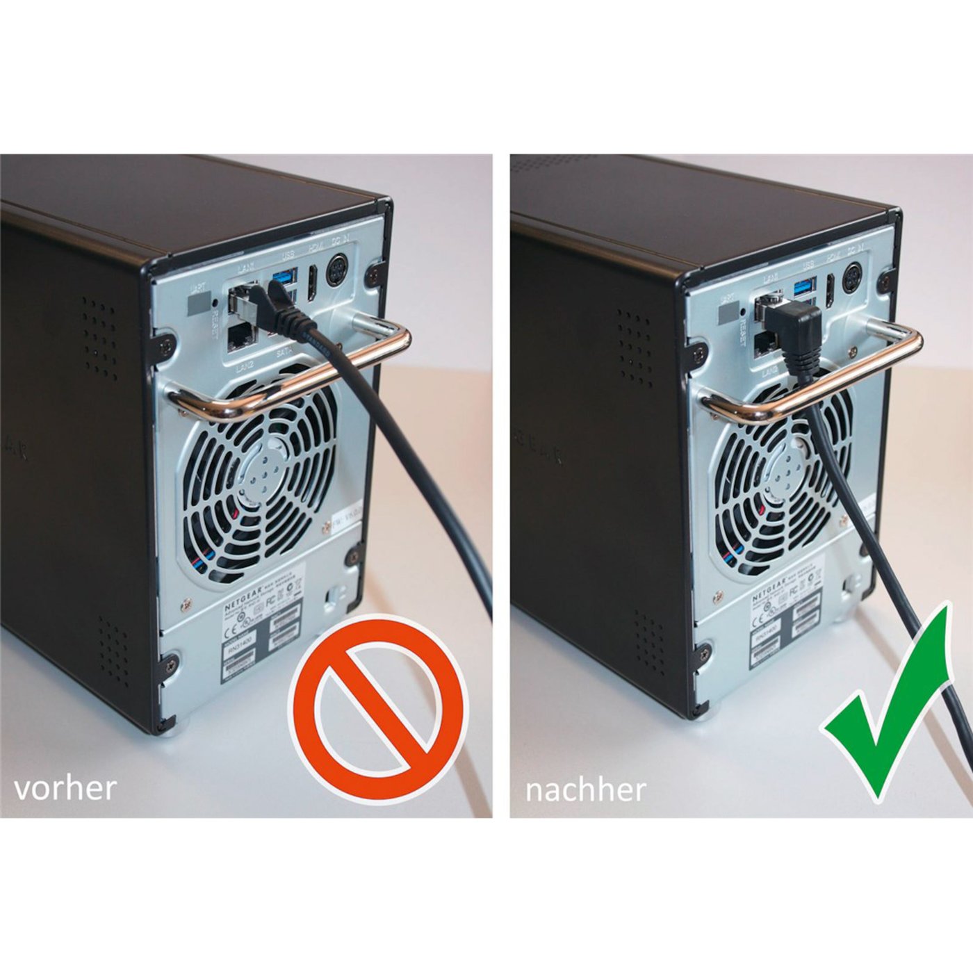 Vinklet S/FTP-nettverkskabel Cat. 6 0,5 m