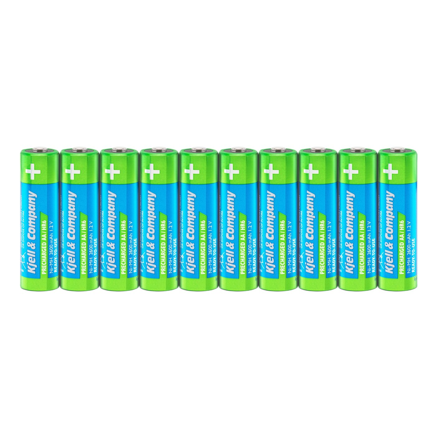 Kjell & Company Laddningsbara AA-batterier 2600 mAh 10-pack