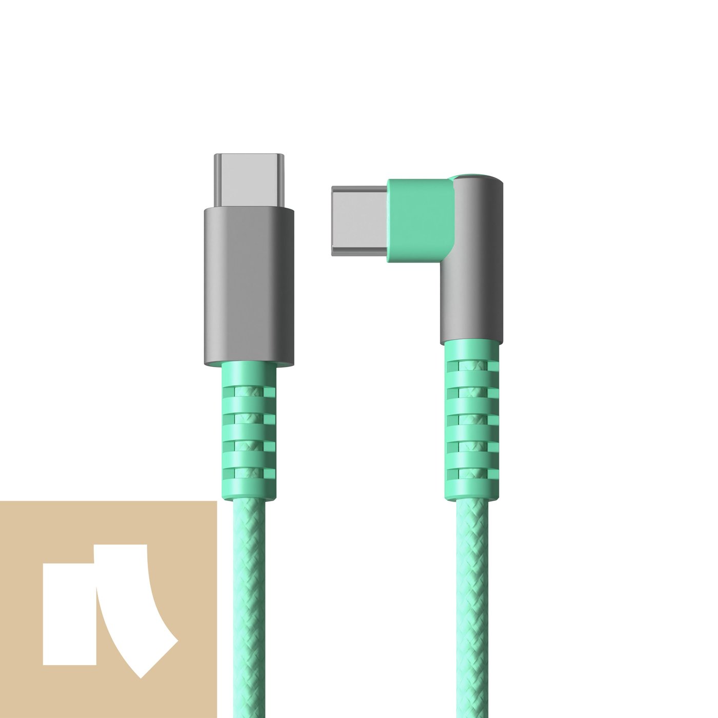 USB-C till USB-C 1,2 m Teal