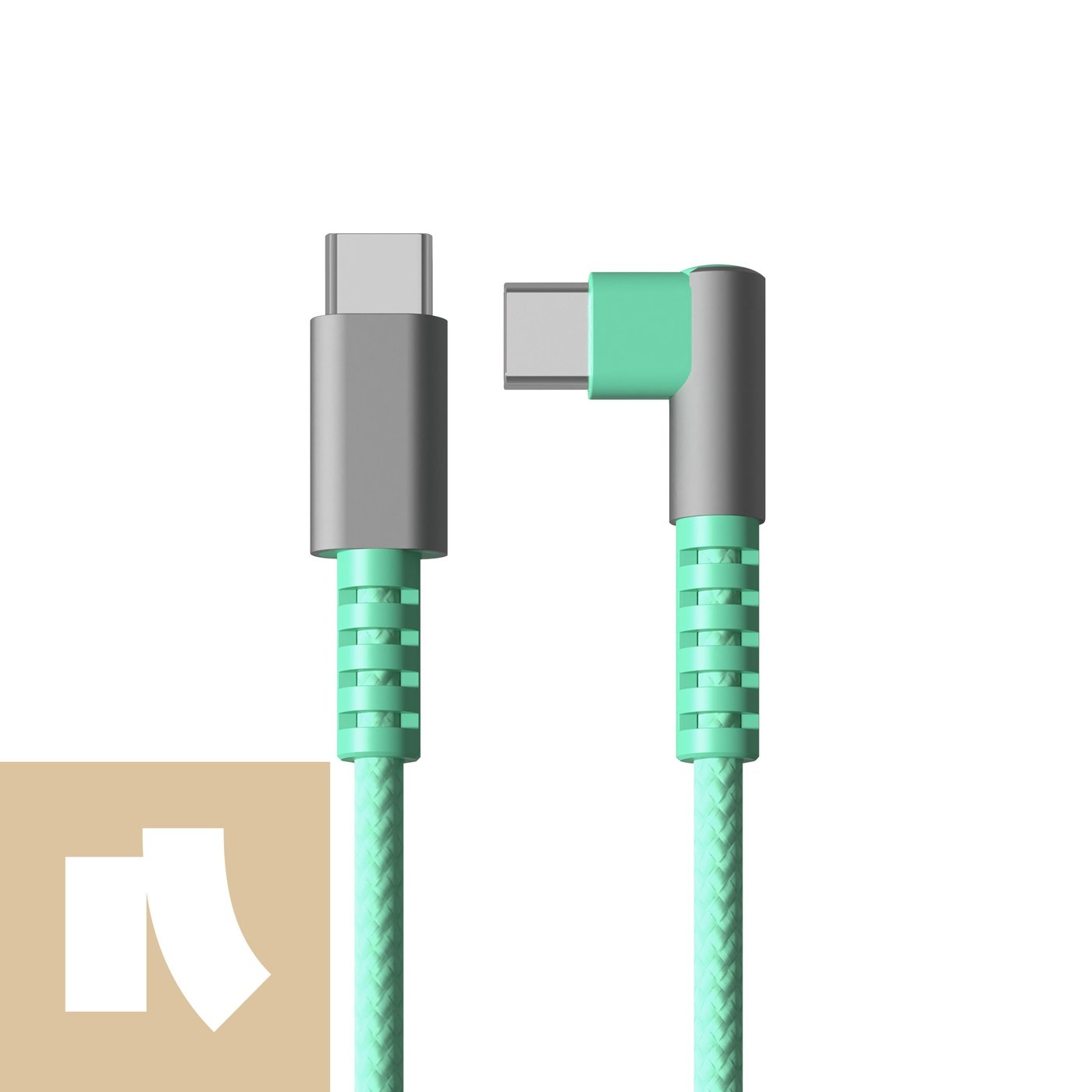 USB-C till USB-C 1,2 m Teal