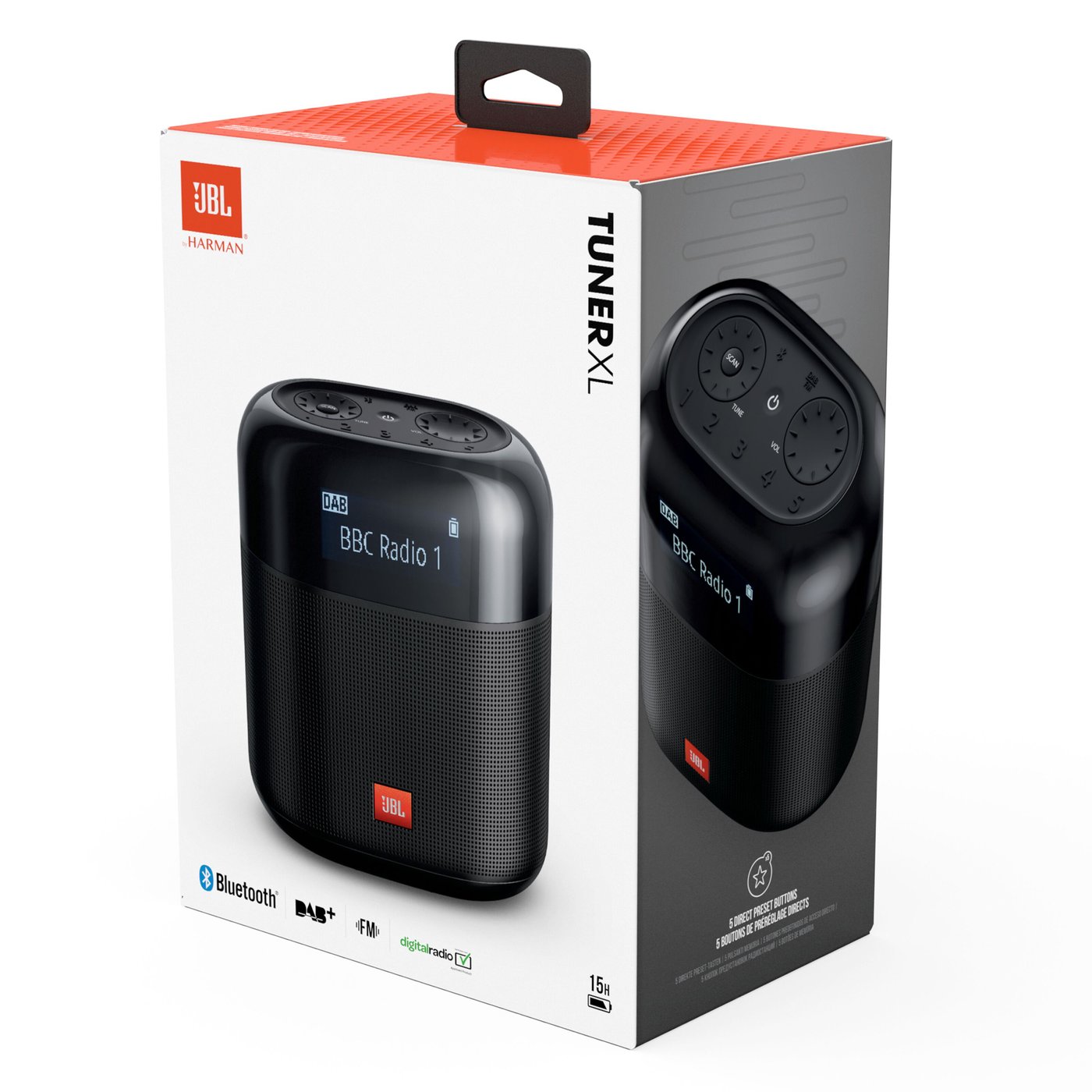 JBL Tuner XL Radio med Dab+ og Bluetooth