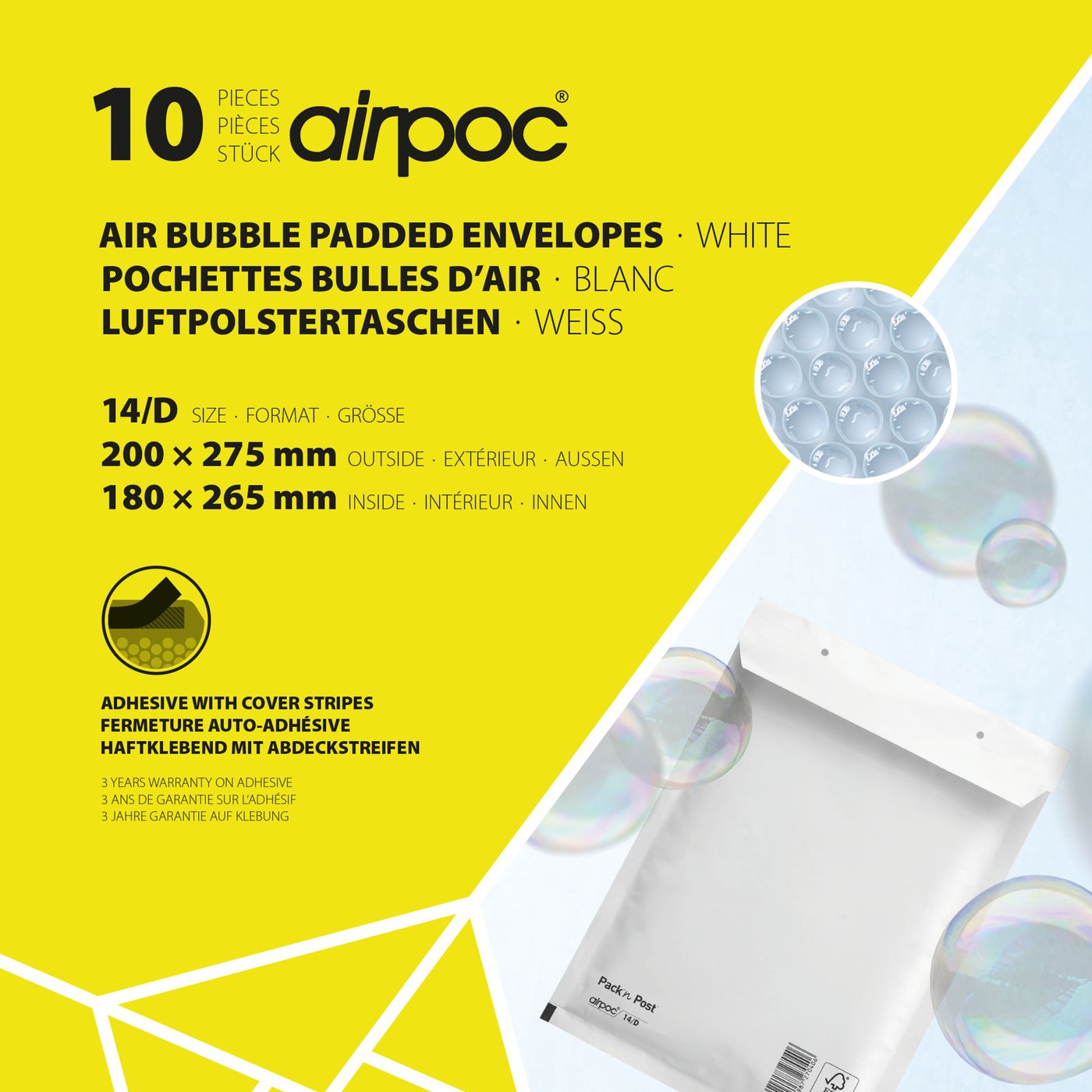 Bubbelpåsar 10-pack 180x265 mm
