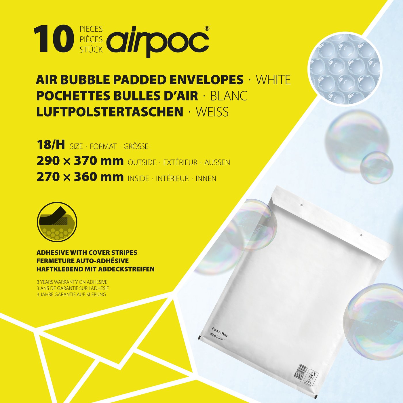 Bubbelpåsar 10-pack 270x360 mm