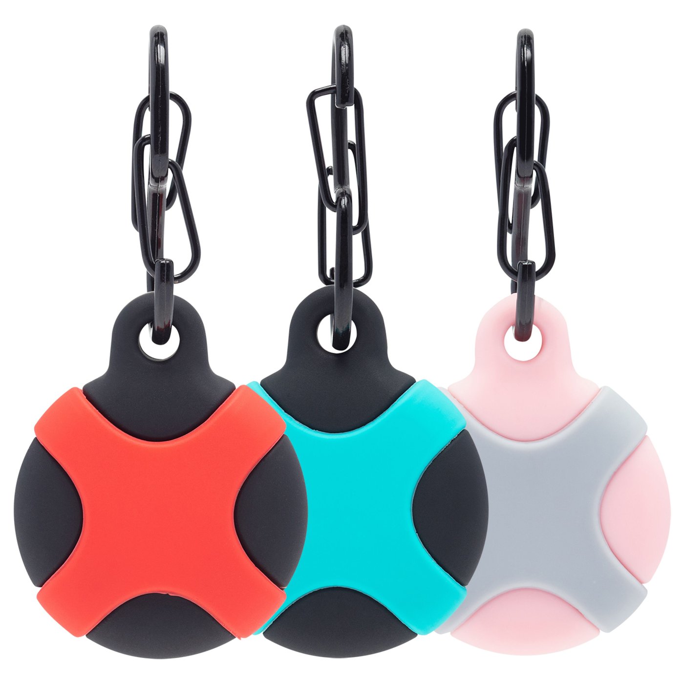 Linocell AirTag silikonfodral för djur Svart/Röd