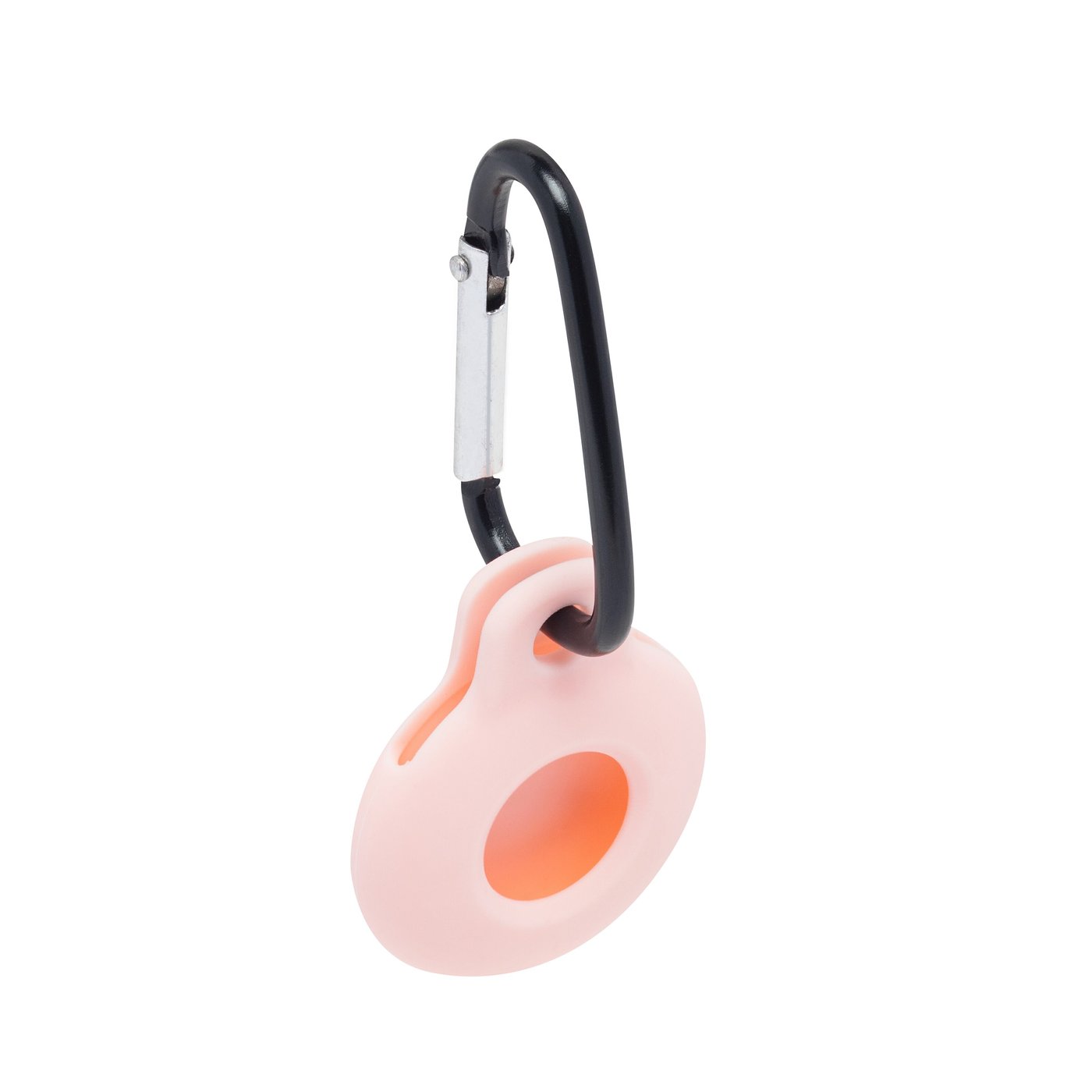 Linocell AirTag Silikonetui med karabinkrok Rosa