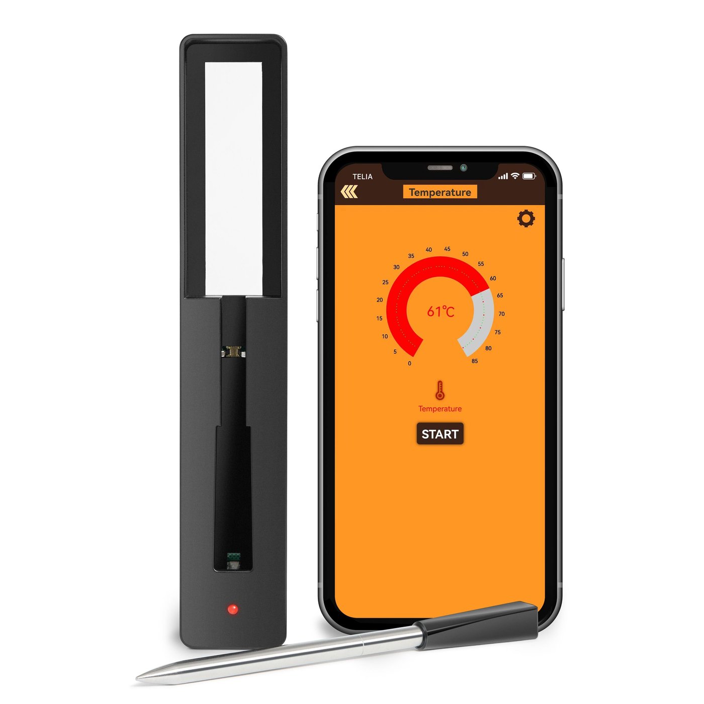 Cleverio KT100 Helt trådlös grilltermometer