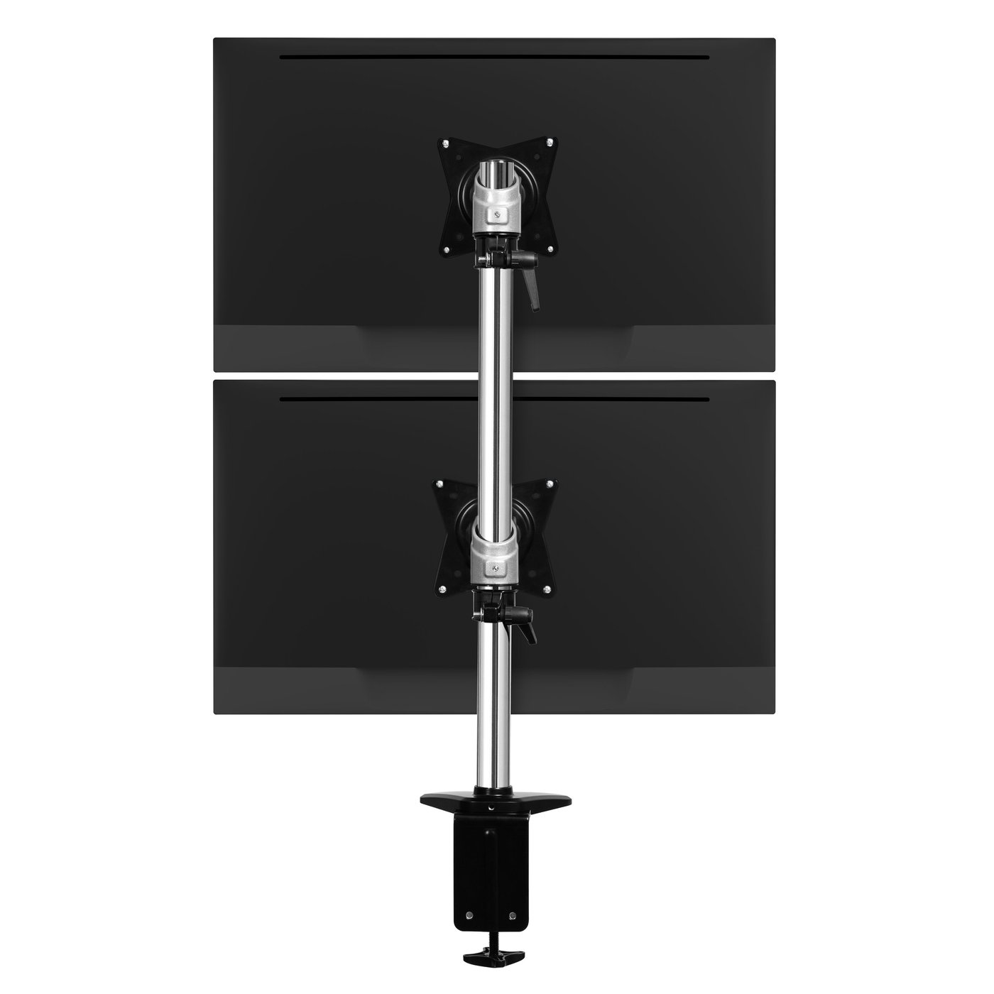 Plexgear Bordsfäste med 2 armar för skärmar på 15-27”