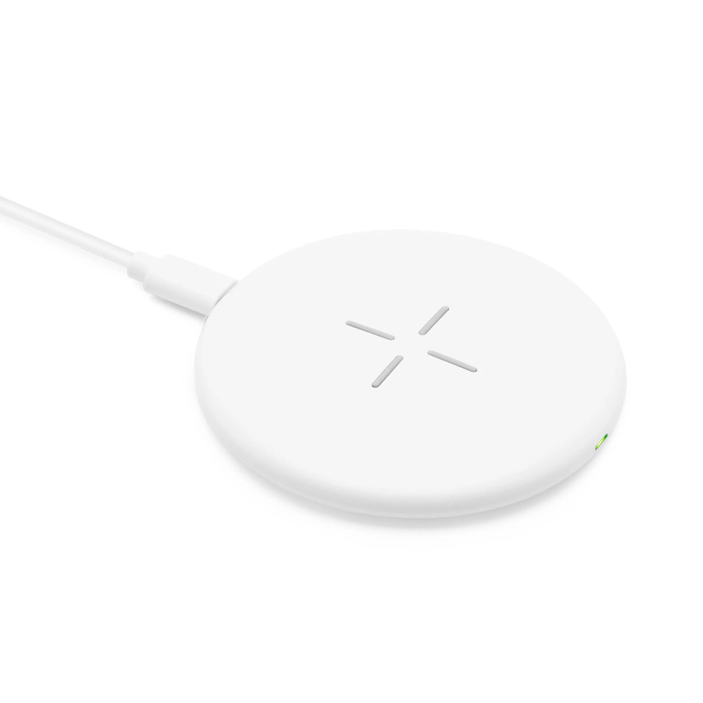 Linocell Trådlös Qi-snabbladdare 15 W Vit
