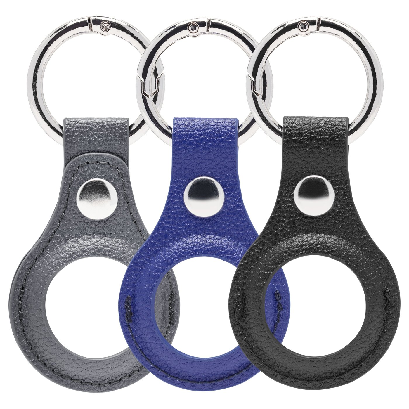 Linocell AirTag Nøkkelring i vegansk skinn Svart