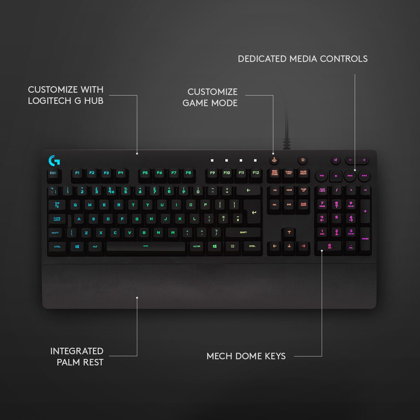 Logitech G 213 Prodigy Gaming-tastatur