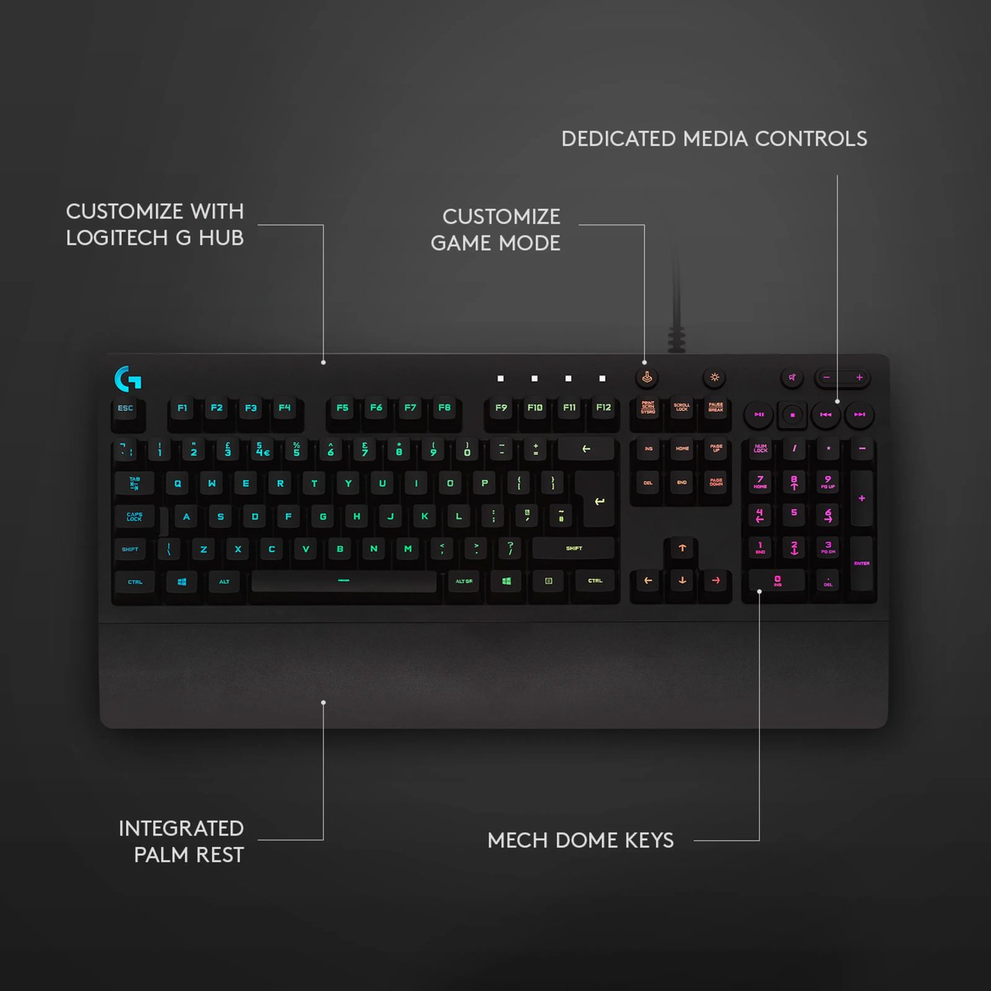 Logitech G 213 Prodigy Gaming-tangentbord