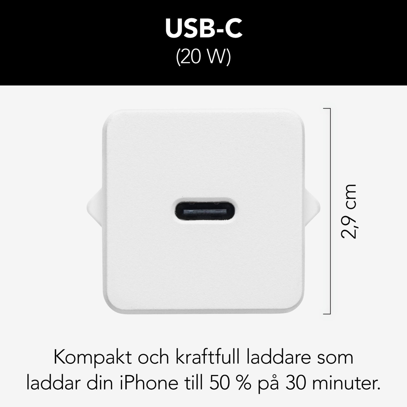 Linocell USB-C Laddare med PD 20 W