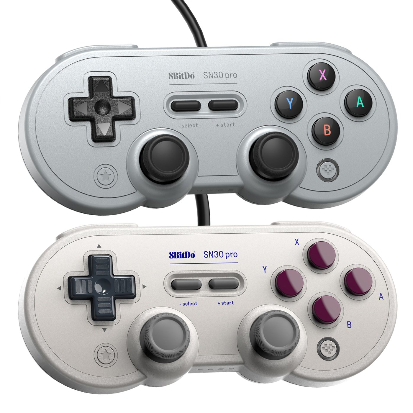 8Bitdo SN30 Pro Håndkontroller med USB-tilkobling Grå