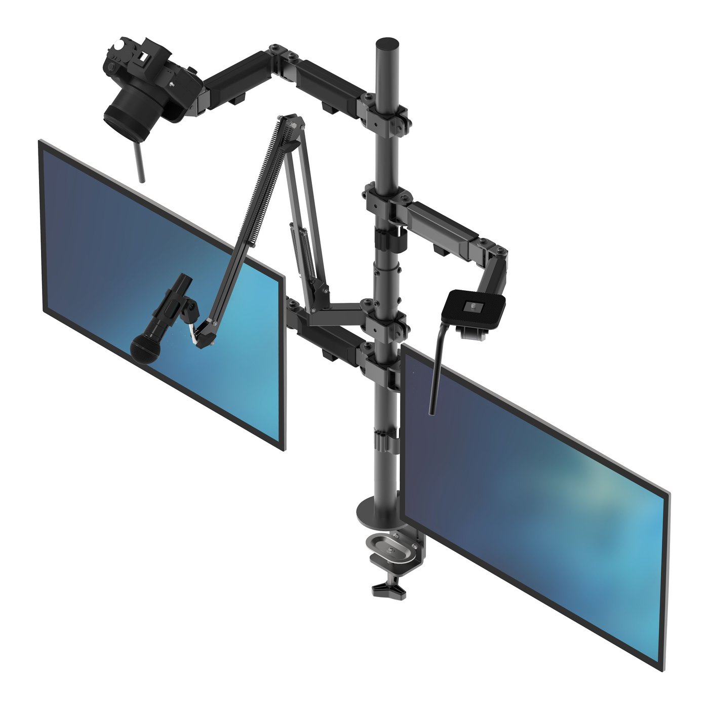 Luxorparts Studiostativ för 2 skärmar