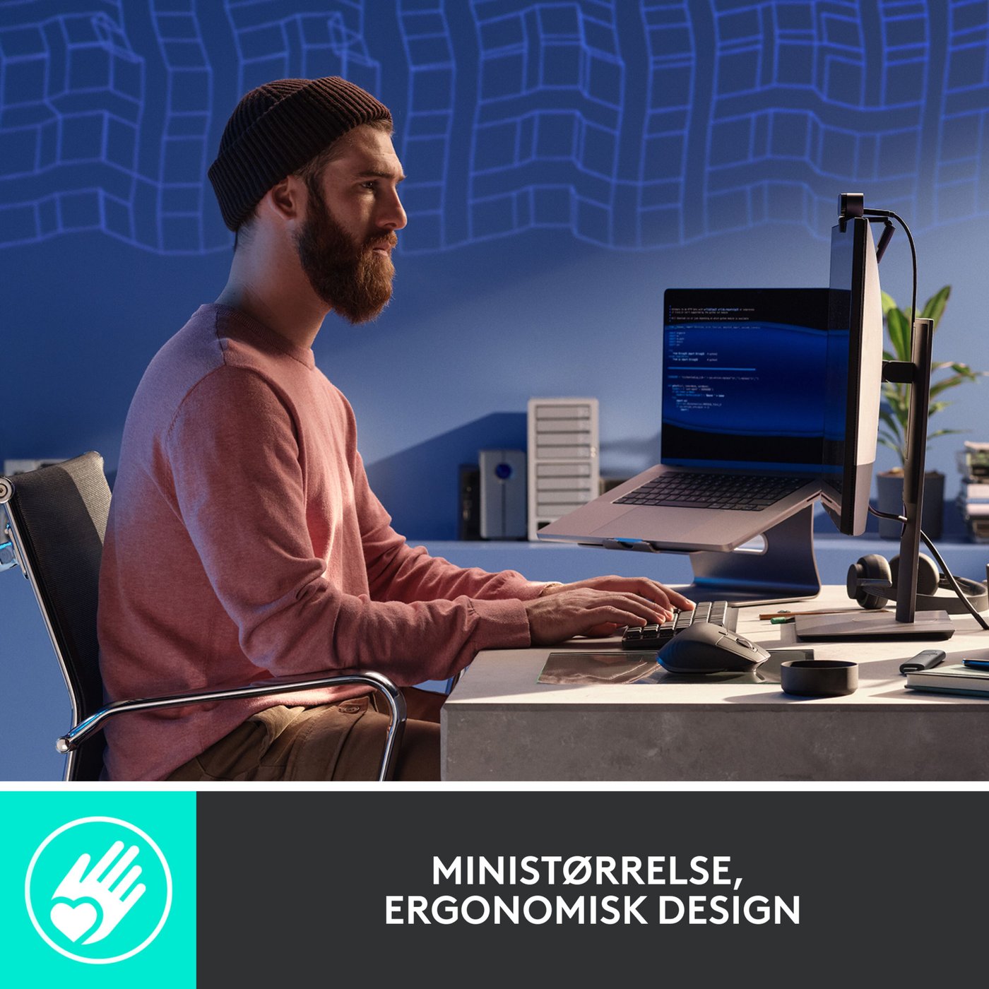 Logitech Mx Mechanical Mini Trådløst mekanisk tastatur Brown Tactile Quiet