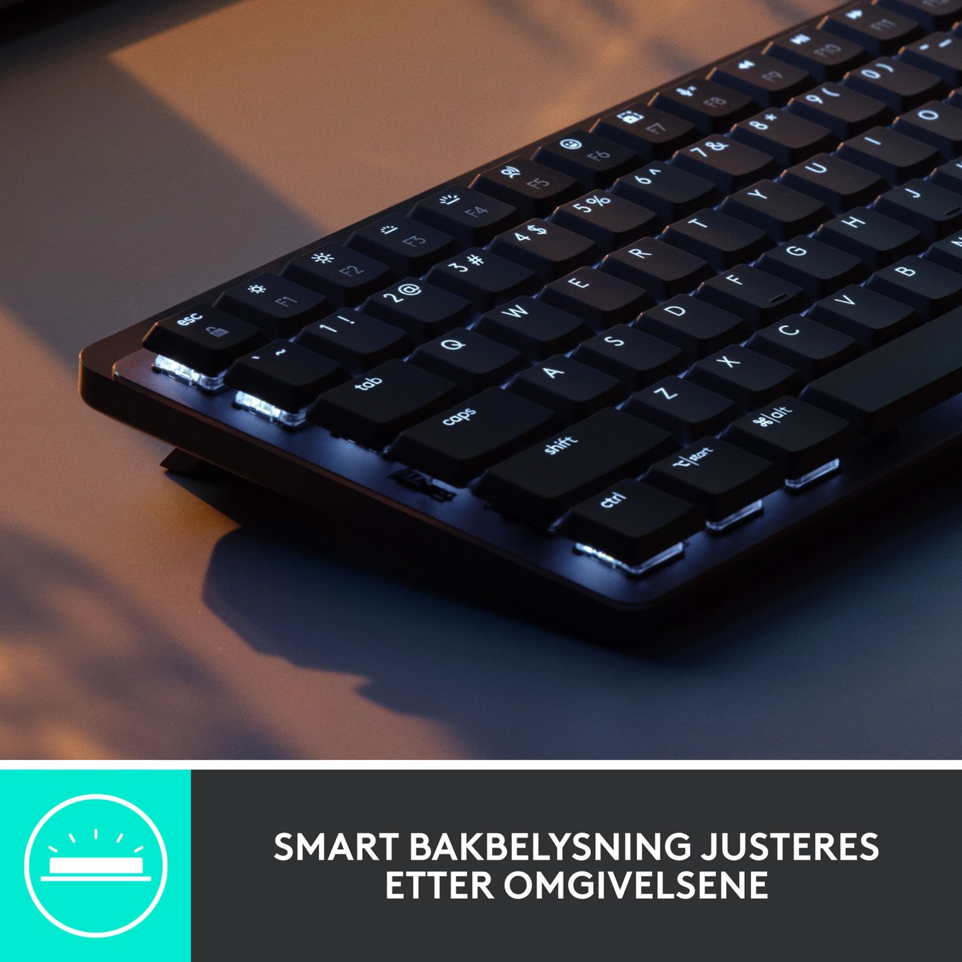 Logitech Mx Mechanical Mini Trådløst mekanisk tastatur Brown Tactile Quiet