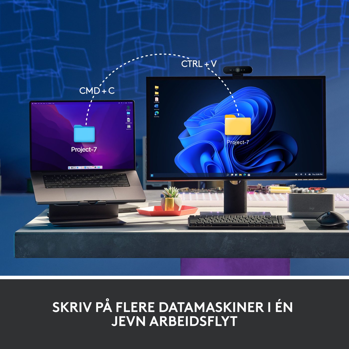 Logitech Mx Mechanical Mini Trådløst mekanisk tastatur Brown Tactile Quiet