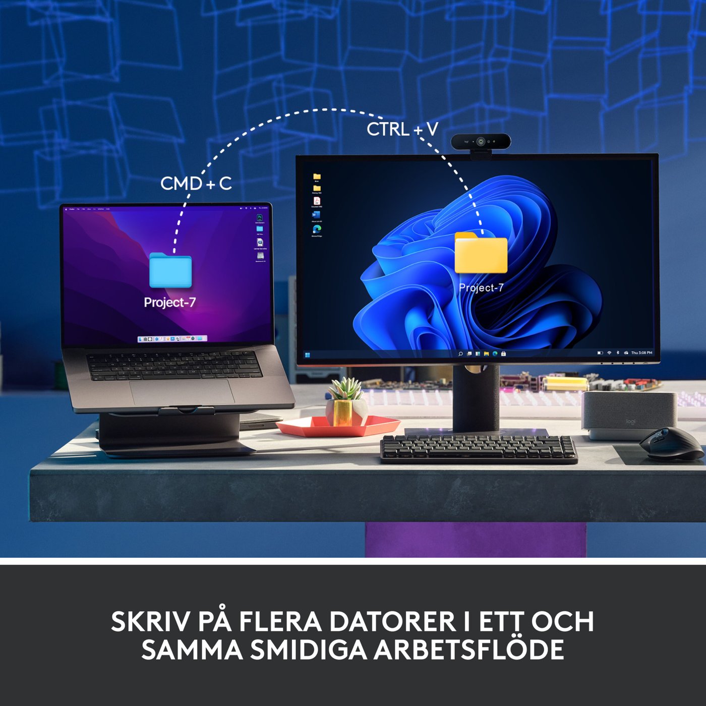 Logitech Mx Mechanical Mini Trådlöst mekaniskt tangentbord Brown Tactile Quiet