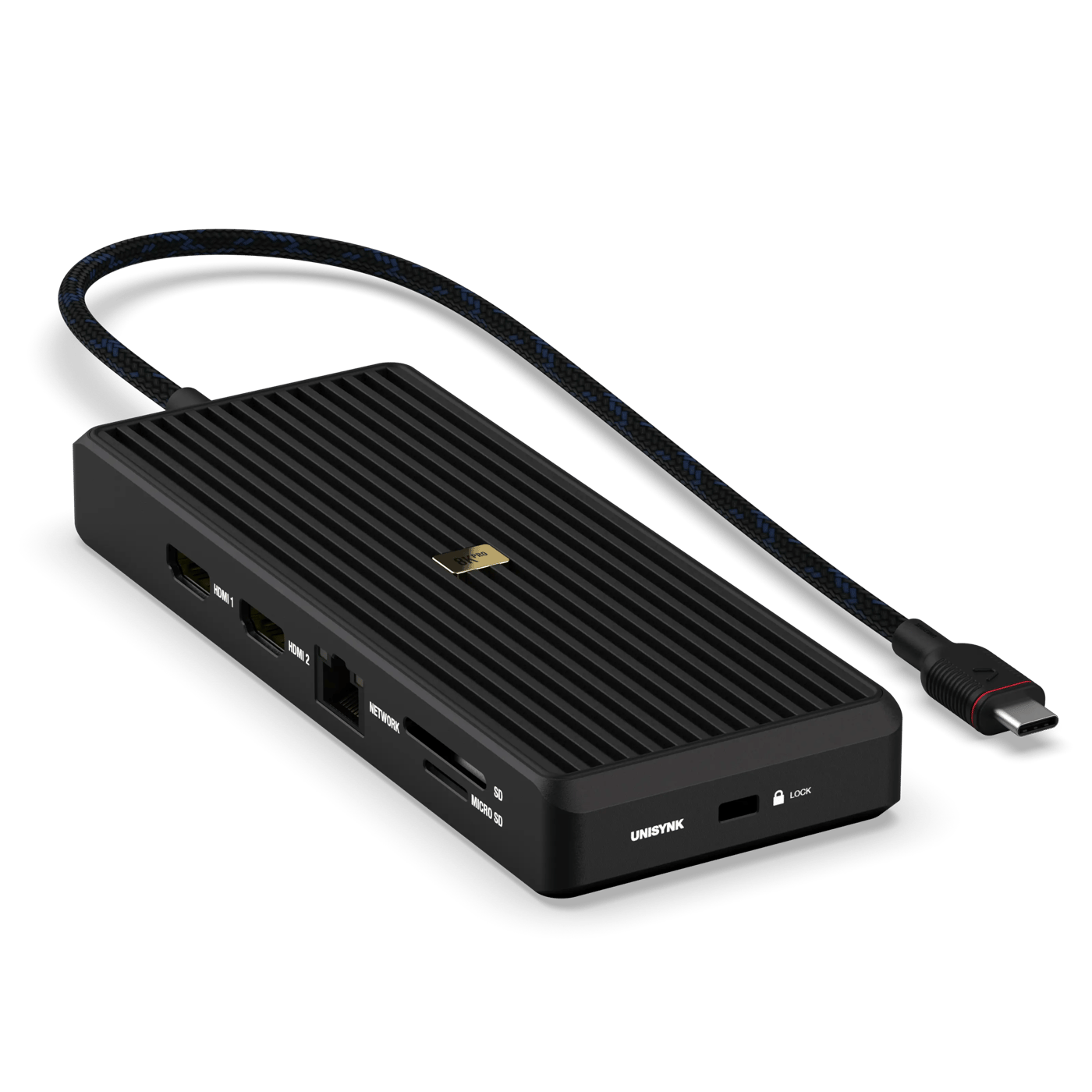 Unisynk USB-C-Hub 12 porter 8K for to skjermer