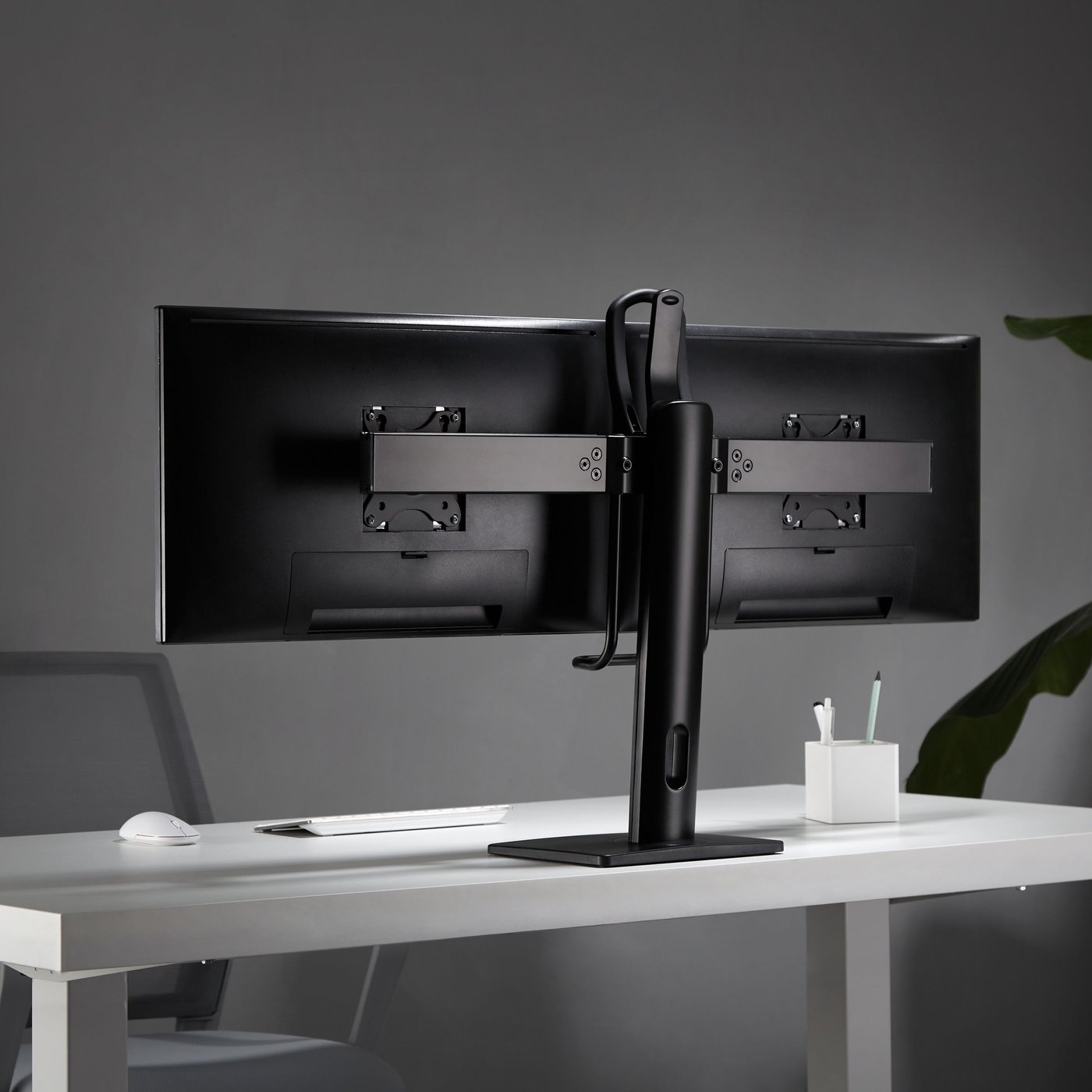 Plexgear Justerbart skärmstativ för 2 skärmar 17-27”