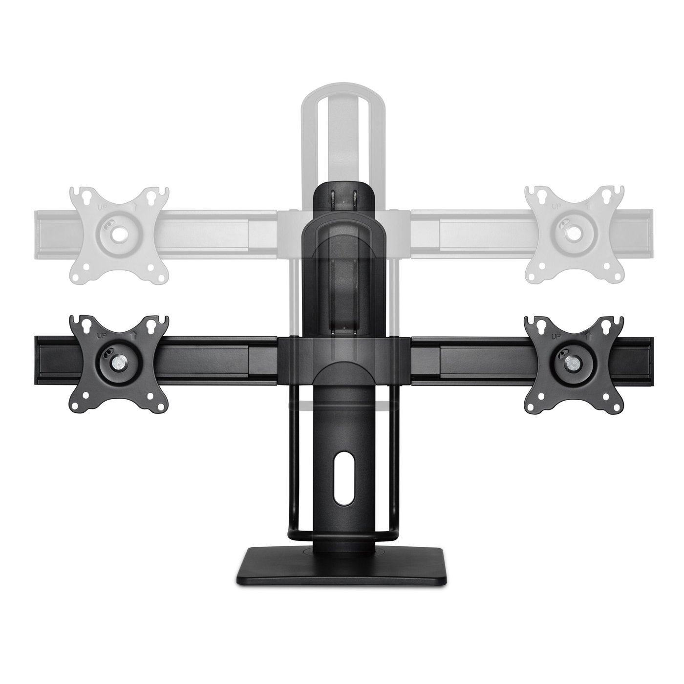 Plexgear Justerbart skärmstativ för 2 skärmar 17-27”