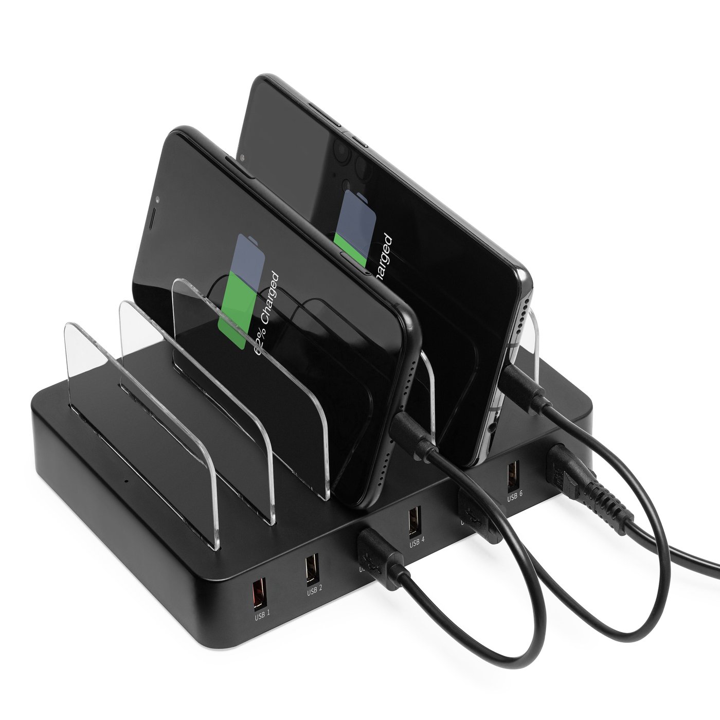 Linocell USB-ladestasjon med stativfunksjon 6 porter