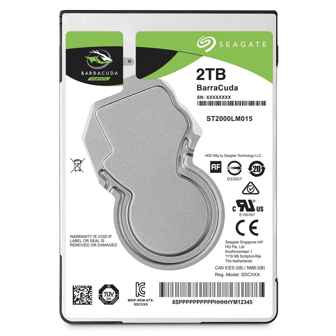 Seagate Barracuda Laptop Intern hårddisk 2,5” 2 TB