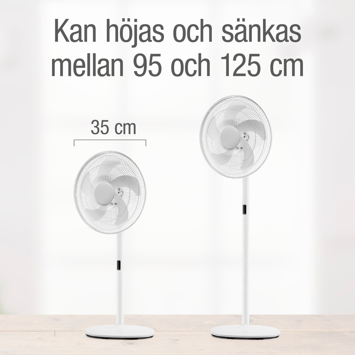 Rubicson Golvfläkt med fjärrkontroll Ø35 cm