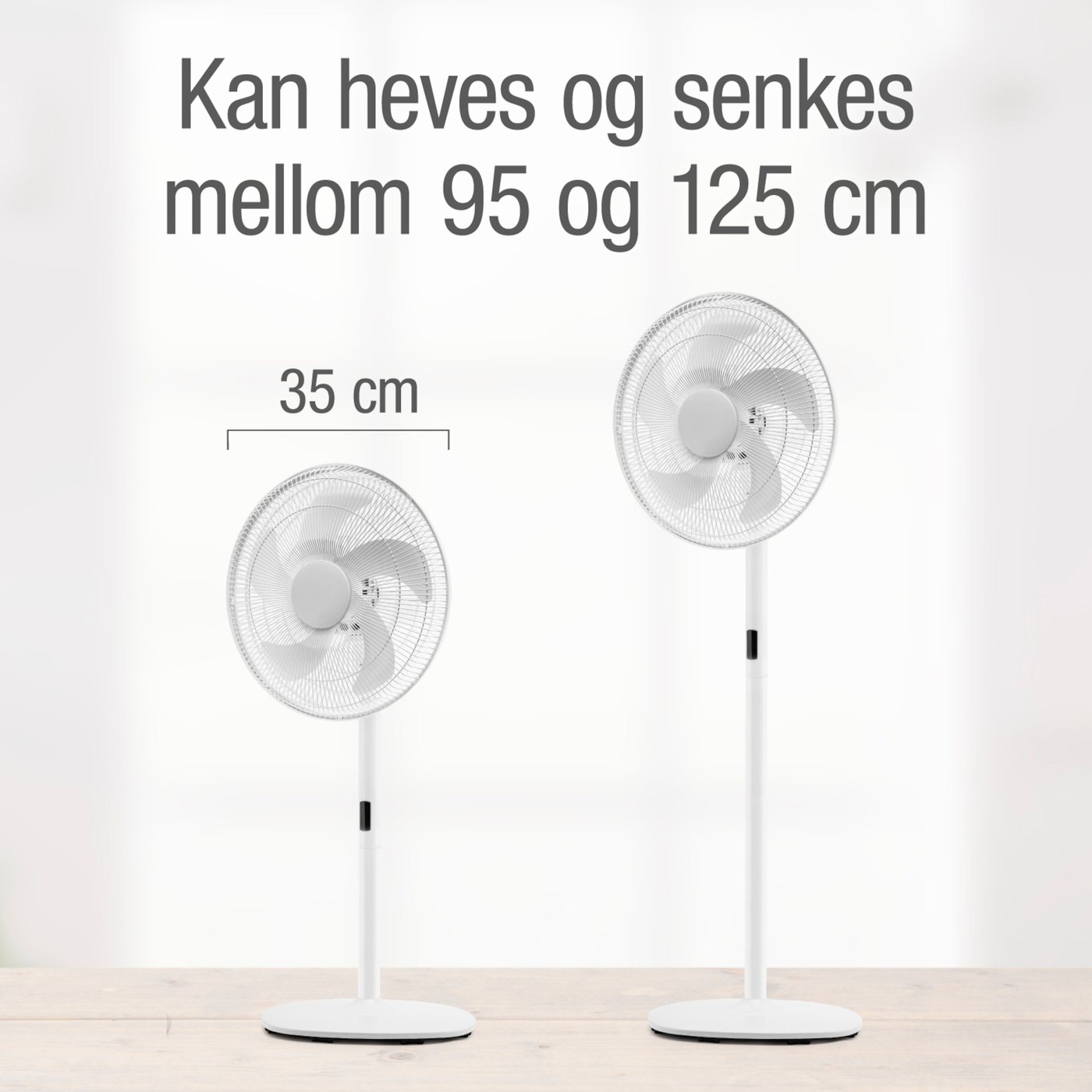 Rubicson Gulvvifte med fjernkontroll Ø35 cm