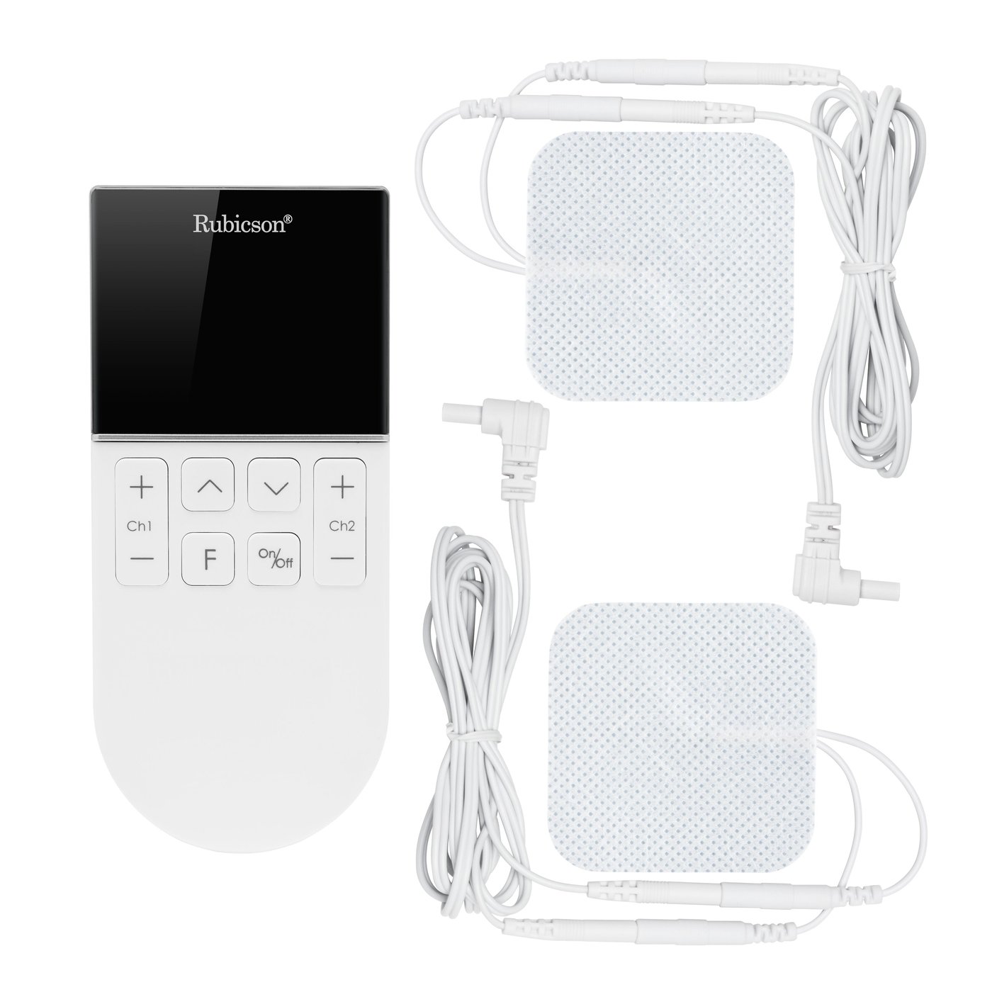 Rubicson TENS/EMS-muskelstimulator med 4 elektrodeplater